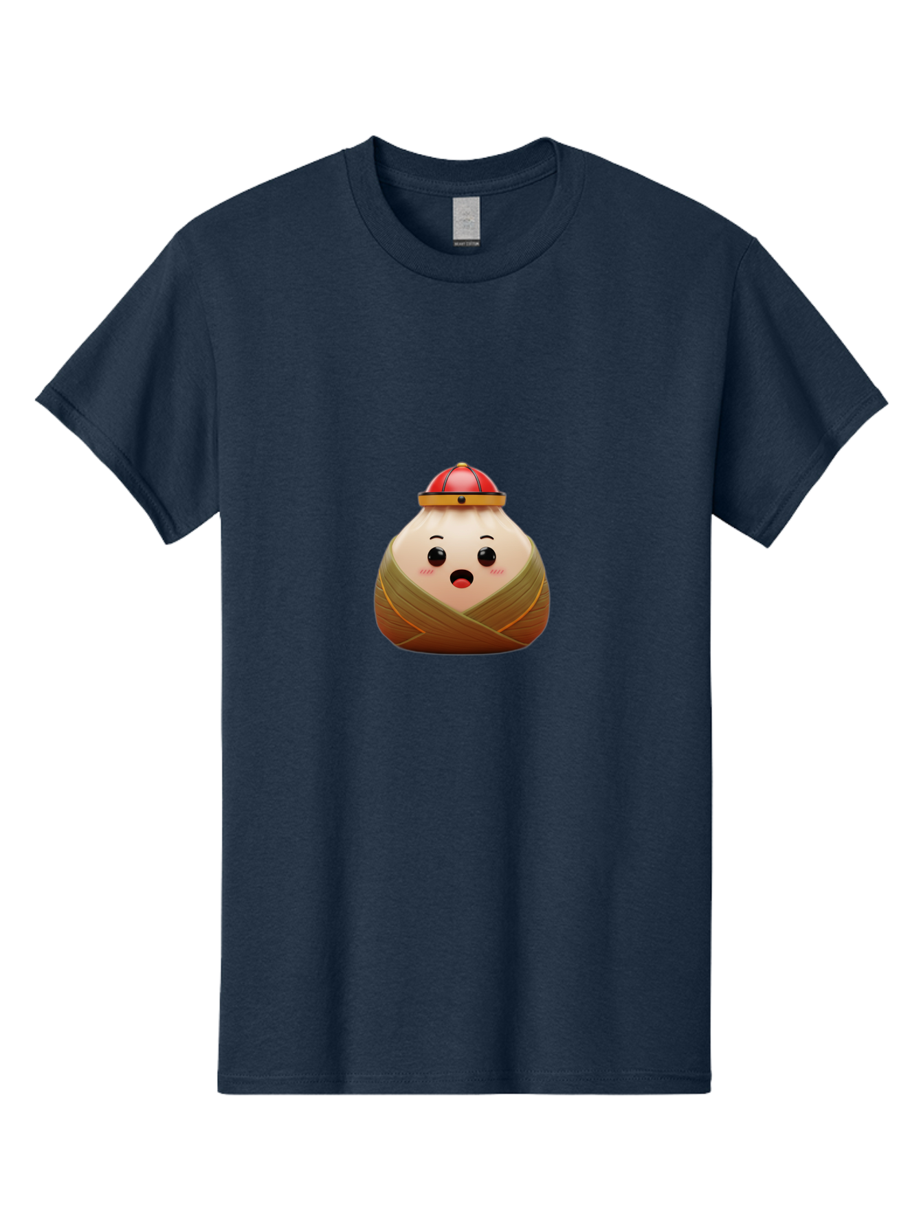 Xiaolongbao Men'S Graphic Tee, 100% Cotton, Comfortable Casual Summer Wear, Machine Washable, Cartoon Xiaolongbao, Chinese Dumpling, Steamed Bun, Surprised Expression, Adorable Character, Kawaii Food, Culinary Delight, Soup Dumpling Bab597 13