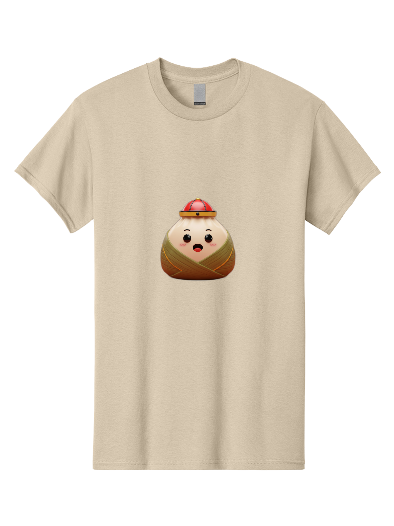 Xiaolongbao Men'S Graphic Tee, 100% Cotton, Comfortable Casual Summer Wear, Machine Washable, Cartoon Xiaolongbao, Chinese Dumpling, Steamed Bun, Surprised Expression, Adorable Character, Kawaii Food, Culinary Delight, Soup Dumpling Bab597 15