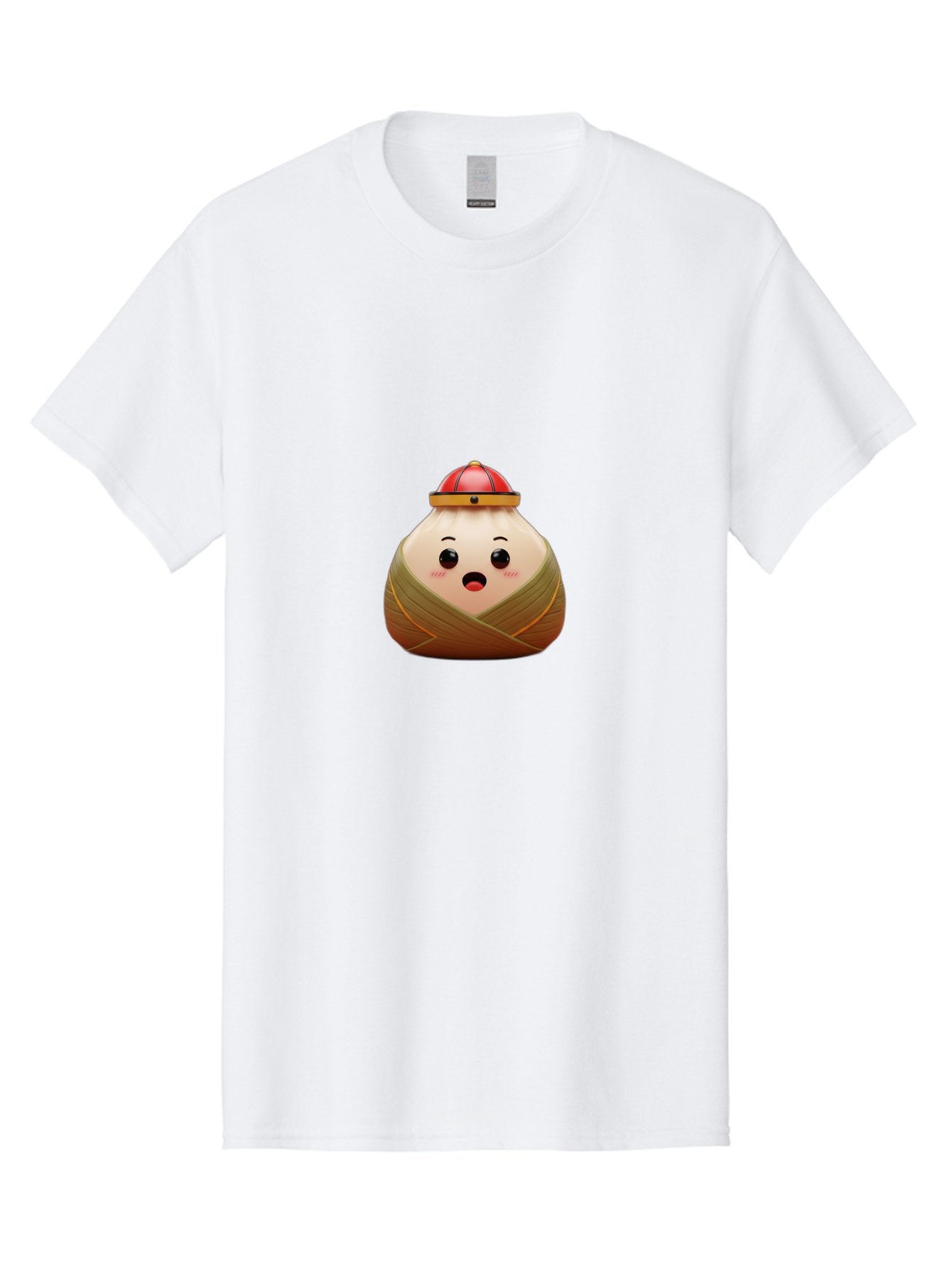 Xiaolongbao Men'S Graphic Tee, 100% Cotton, Comfortable Casual Summer Wear, Machine Washable, Cartoon Xiaolongbao, Chinese Dumpling, Steamed Bun, Surprised Expression, Adorable Character, Kawaii Food, Culinary Delight, Soup Dumpling Bab597 6