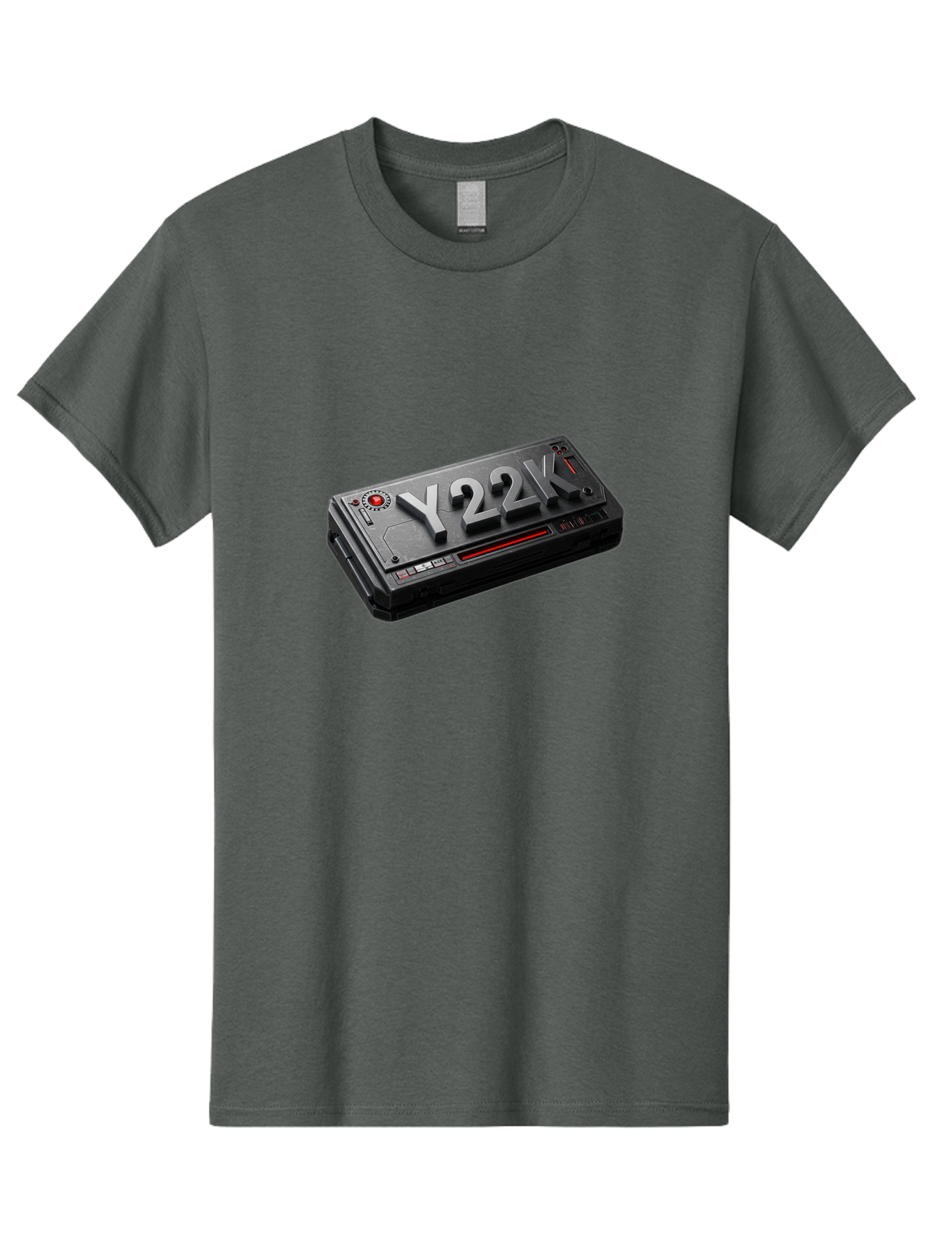 Y22K Men'S Graphic Tee, 100% Cotton, Comfortable Casual Summer Wear, Machine Washable, Futuristic Device, Y22K, Technology, Cyberpunk, Sleek Design, Metallic Surface, Red Accents, Futuristic Tech, Innovative Gadget, High-Tech Equipment, Bab598 7