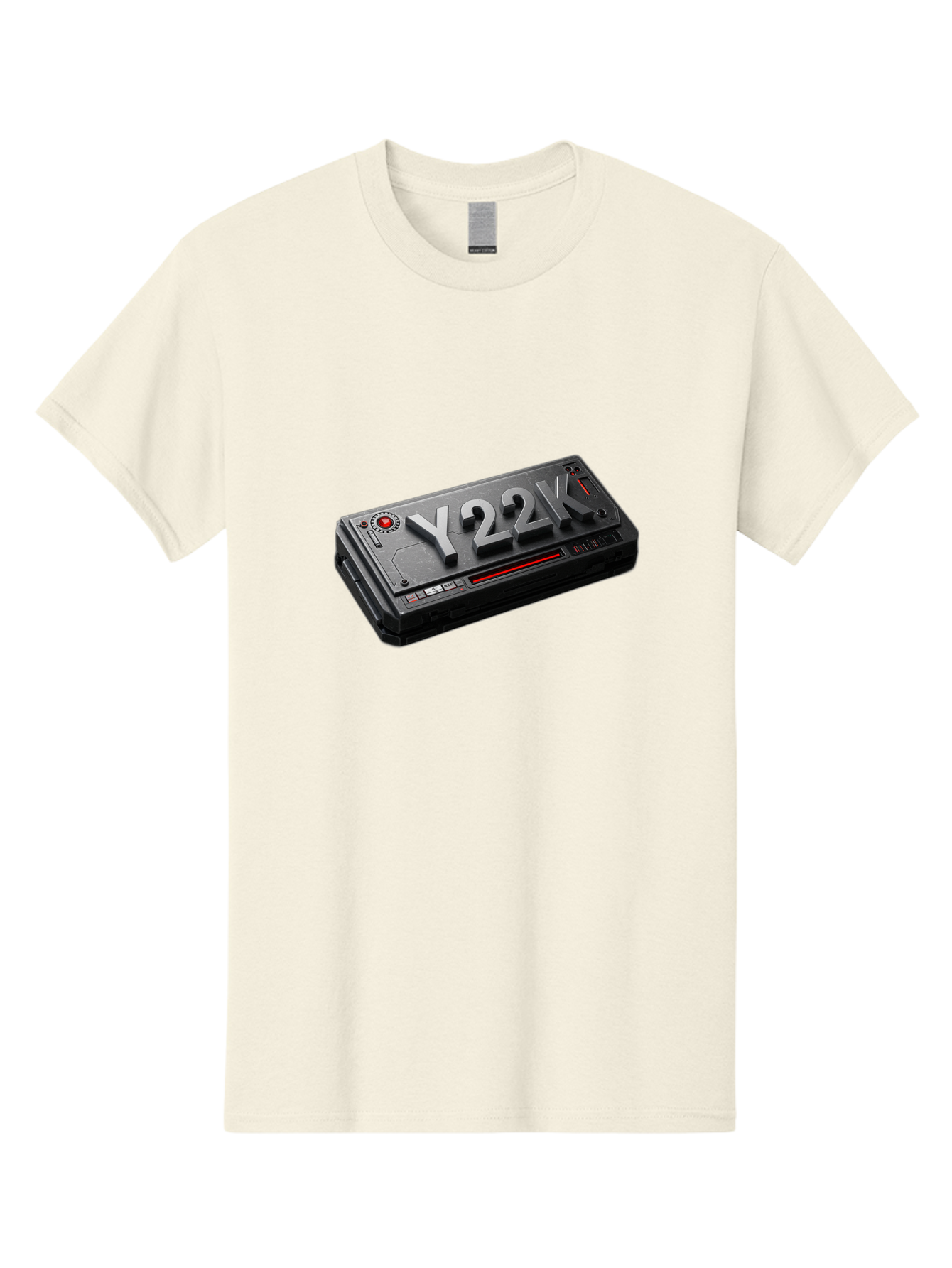Y22K Men'S Graphic Tee, 100% Cotton, Comfortable Casual Summer Wear, Machine Washable, Futuristic Device, Y22K, Technology, Cyberpunk, Sleek Design, Metallic Surface, Red Accents, Futuristic Tech, Innovative Gadget, High-Tech Equipment, Bab598 6