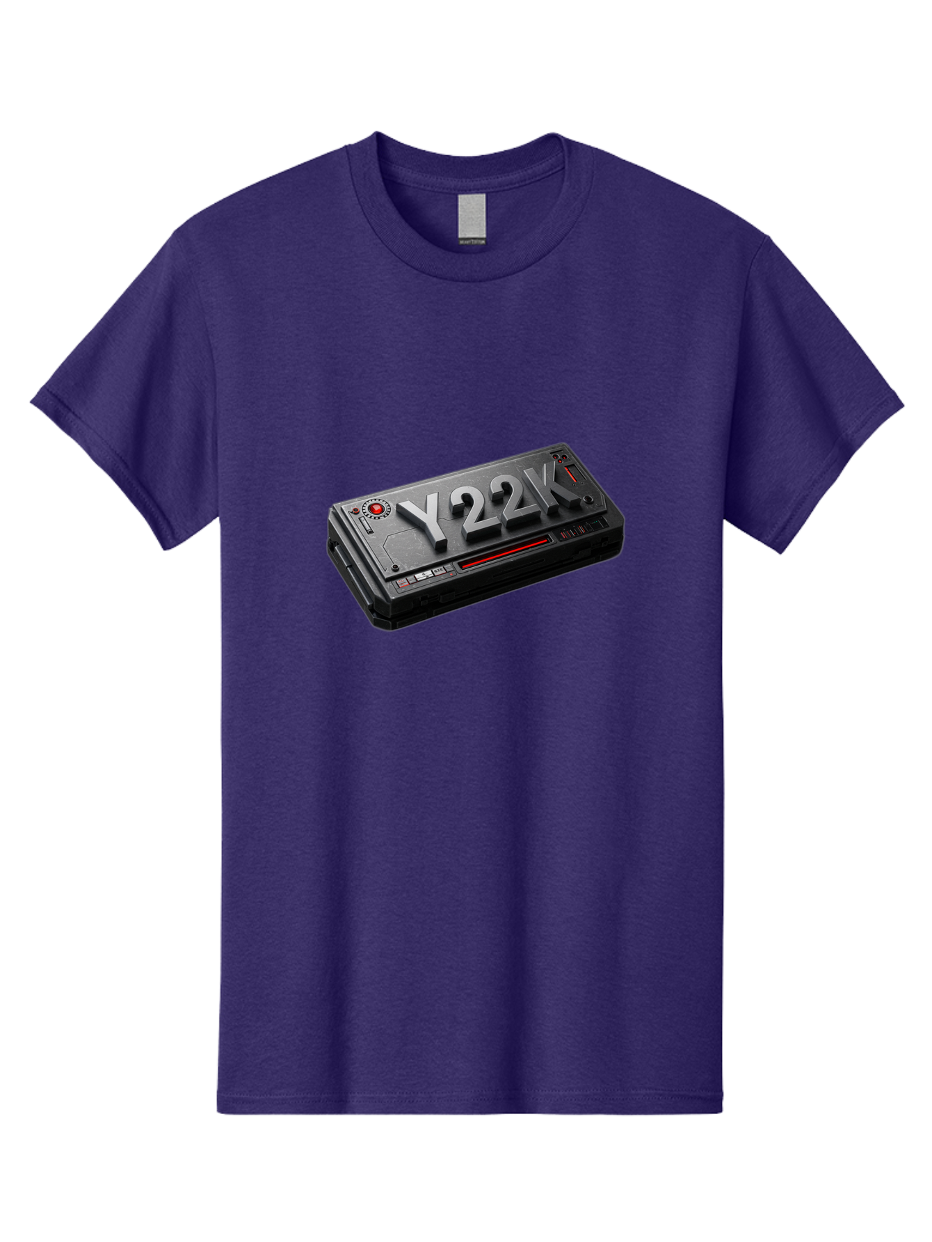 Y22K Men'S Graphic Tee, 100% Cotton, Comfortable Casual Summer Wear, Machine Washable, Futuristic Device, Y22K, Technology, Cyberpunk, Sleek Design, Metallic Surface, Red Accents, Futuristic Tech, Innovative Gadget, High-Tech Equipment, Bab598 3