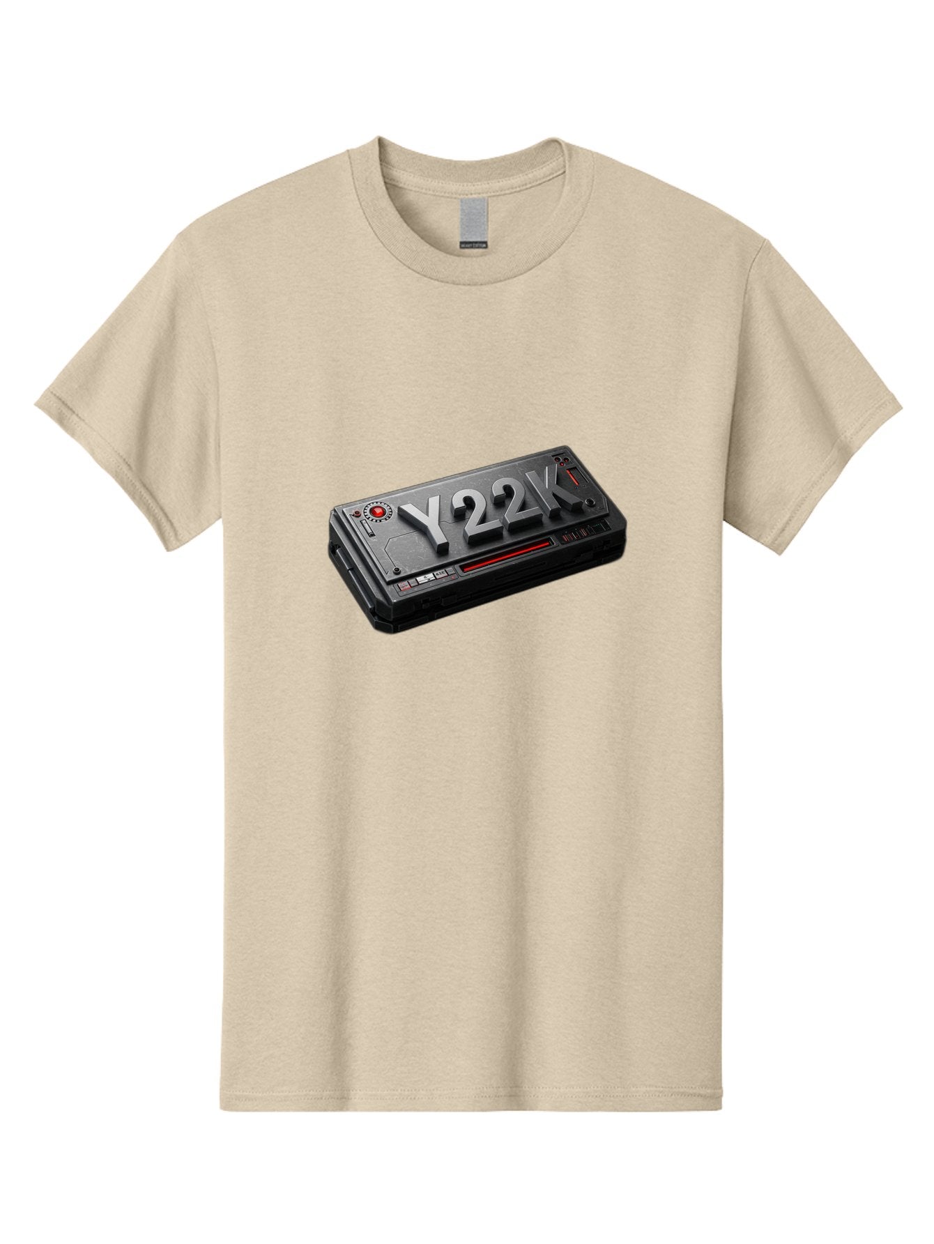 Y22K Men'S Graphic Tee, 100% Cotton, Comfortable Casual Summer Wear, Machine Washable, Futuristic Device, Y22K, Technology, Cyberpunk, Sleek Design, Metallic Surface, Red Accents, Futuristic Tech, Innovative Gadget, High-Tech Equipment, Bab598 10