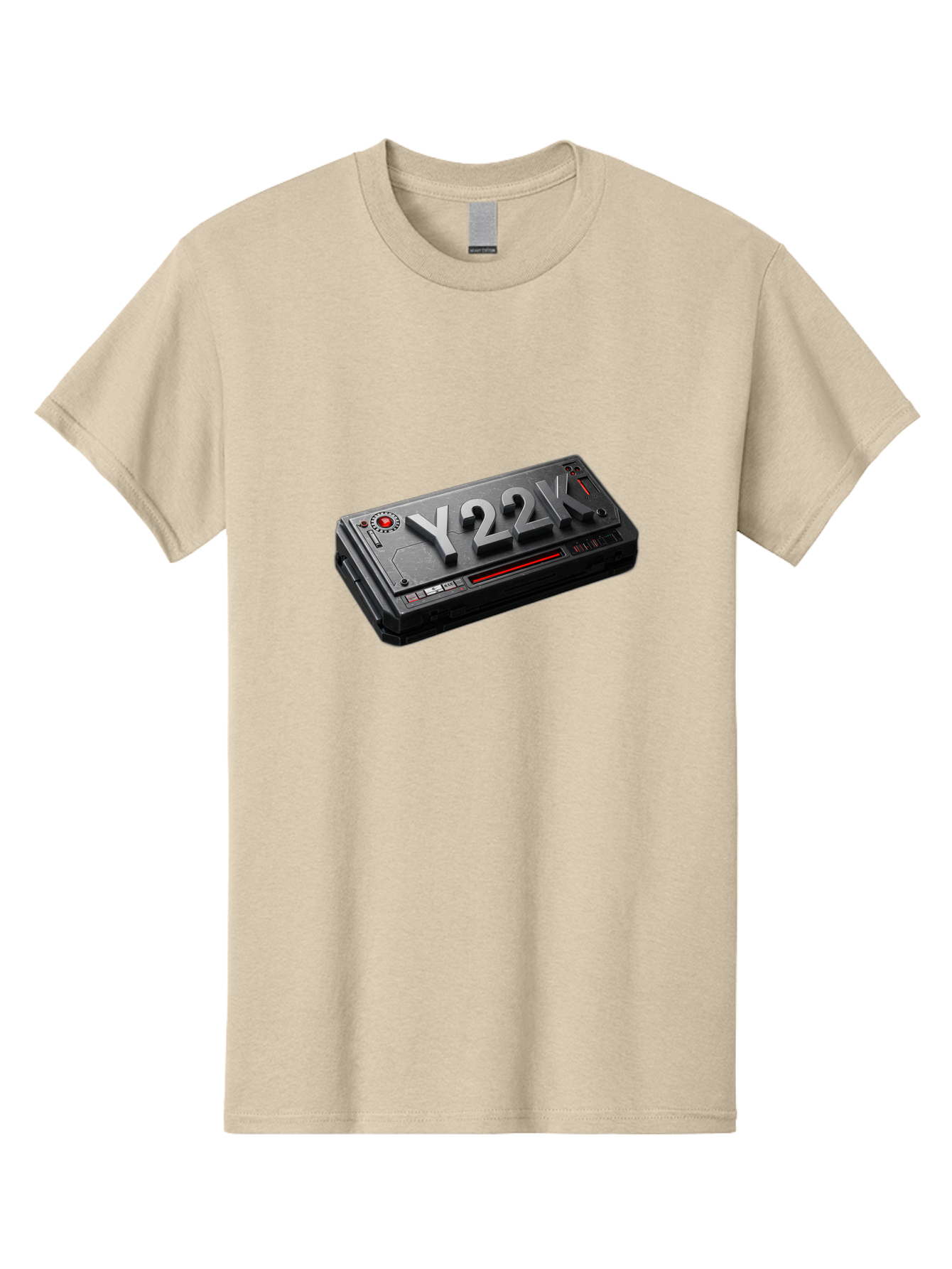 Y22K Men'S Graphic Tee, 100% Cotton, Comfortable Casual Summer Wear, Machine Washable, Futuristic Device, Y22K, Technology, Cyberpunk, Sleek Design, Metallic Surface, Red Accents, Futuristic Tech, Innovative Gadget, High-Tech Equipment, Bab598 14
