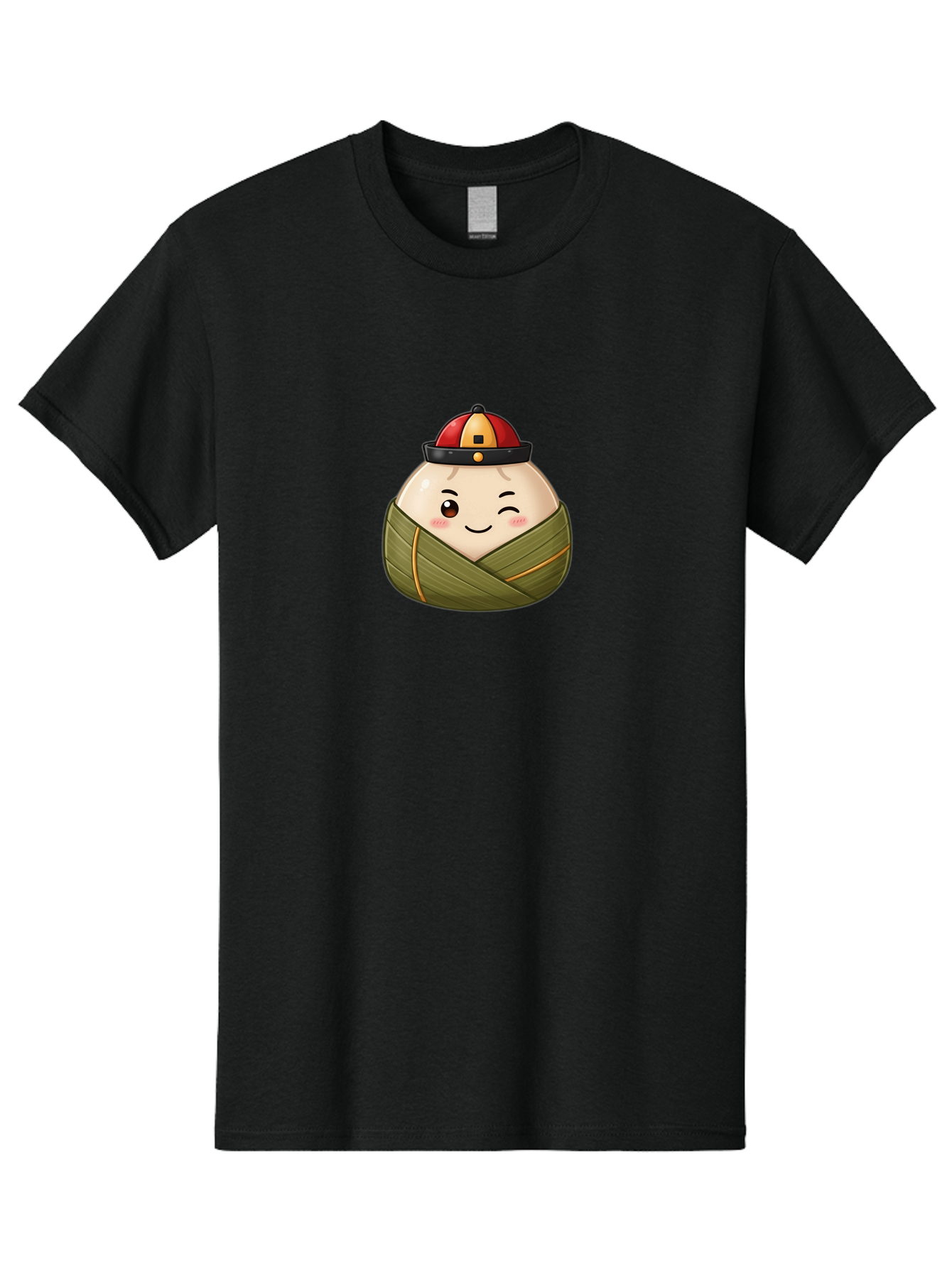 Zongzi-1 Men'S Graphic Tee, 100% Cotton, Comfortable Casual Summer Wear, Machine Washable, Zongzi Dumpling, Chinese Rice Dumpling, Dragon Boat Festival, Traditional Food, Cartoon Dumpling, Wrapped Dumpling, Smiling Dumpling, Bab602