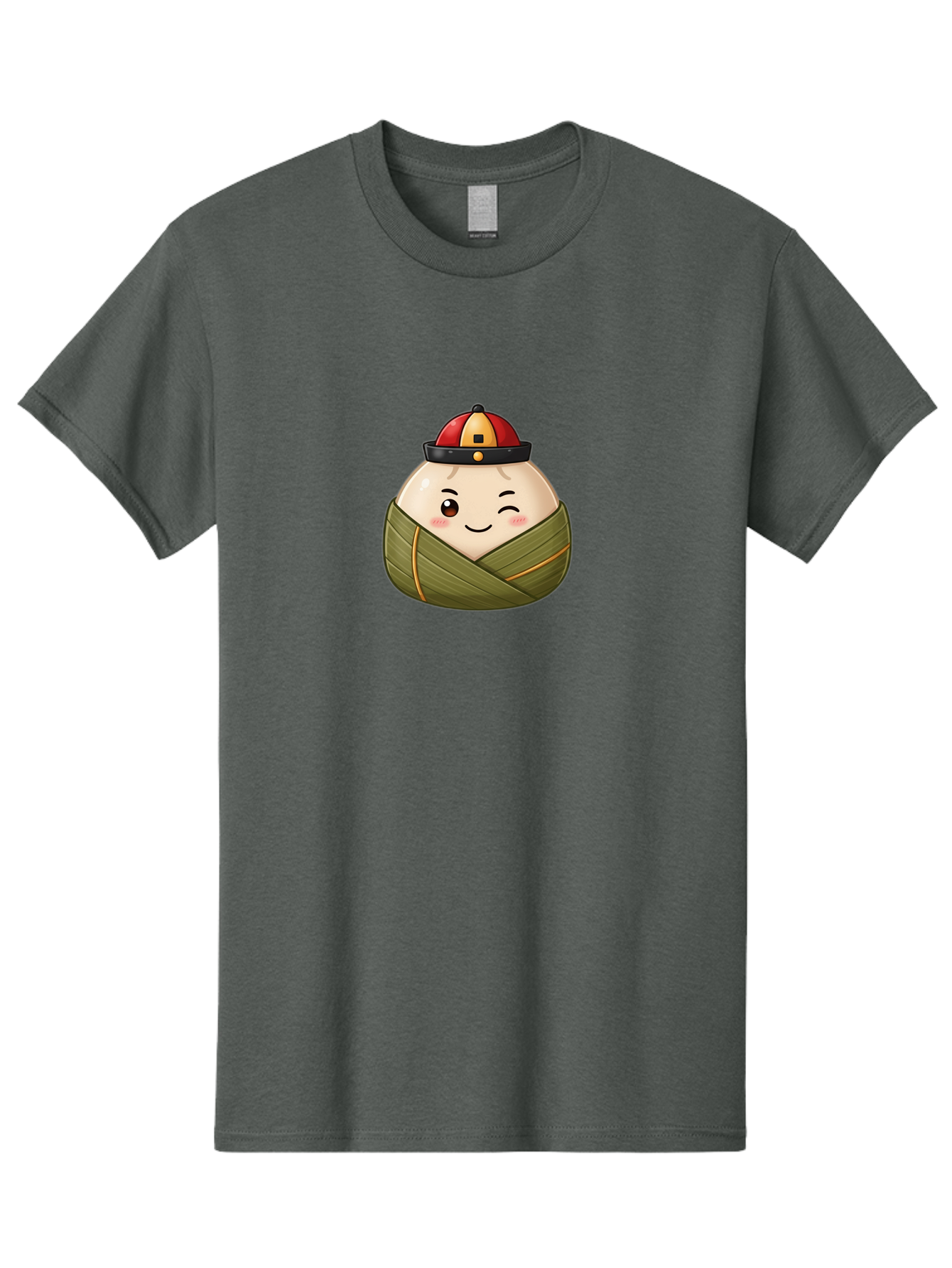 Zongzi-1 Men'S Graphic Tee, 100% Cotton, Comfortable Casual Summer Wear, Machine Washable, Zongzi Dumpling, Chinese Rice Dumpling, Dragon Boat Festival, Traditional Food, Cartoon Dumpling, Wrapped Dumpling, Smiling Dumpling, Bab602