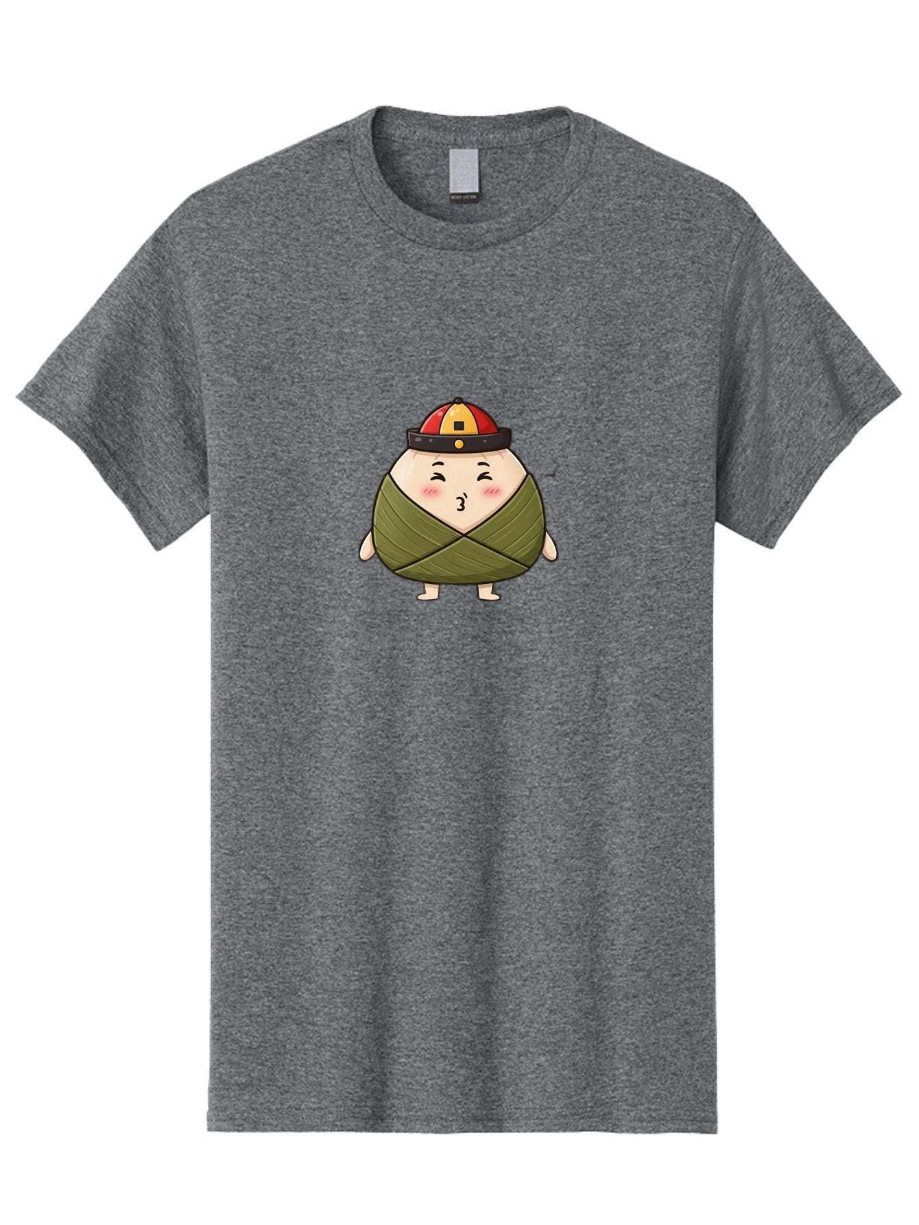 Zongzi-3 Men'S Graphic Tee, 100% Cotton, Comfortable Casual Summer Wear, Machine Washable, Cartoon Zongzi, Traditional Chinese Food, Wrapped Dumpling, Cute Character, Singing, Joyful Expression, Chinese Culture, Festival Treat, Bab604 11