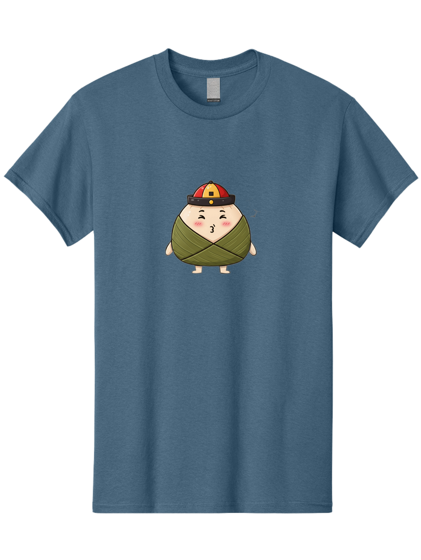 Zongzi-3 Men'S Graphic Tee, 100% Cotton, Comfortable Casual Summer Wear, Machine Washable, Cartoon Zongzi, Traditional Chinese Food, Wrapped Dumpling, Cute Character, Singing, Joyful Expression, Chinese Culture, Festival Treat, Bab604 13