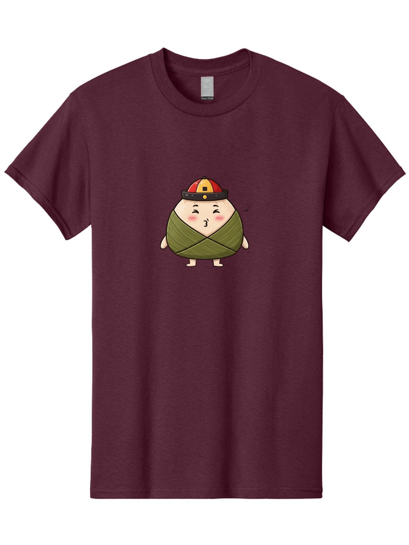 Zongzi-3 Men'S Graphic Tee, 100% Cotton, Comfortable Casual Summer Wear, Machine Washable, Cartoon Zongzi, Traditional Chinese Food, Wrapped Dumpling, Cute Character, Singing, Joyful Expression, Chinese Culture, Festival Treat, Bab604 15