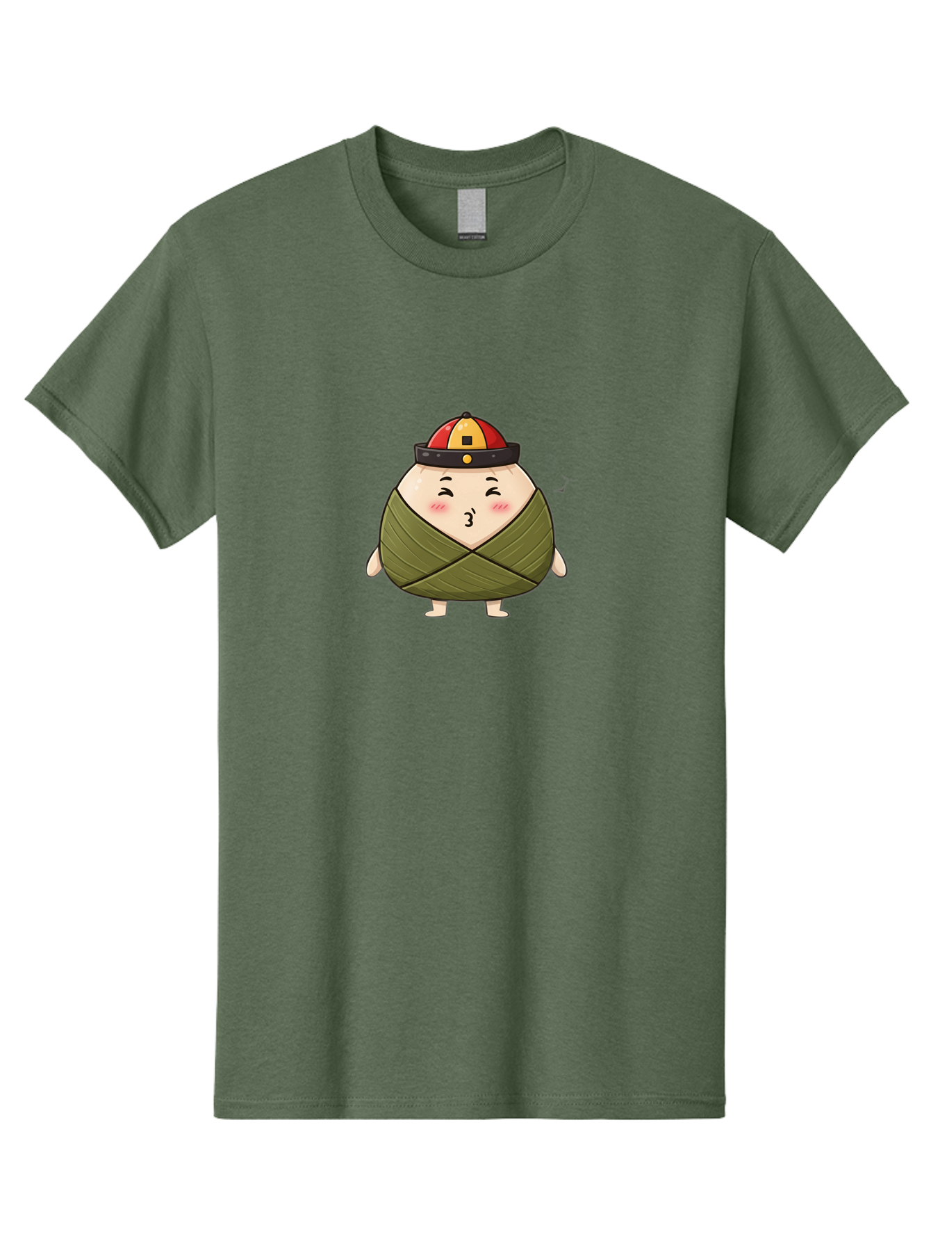 Zongzi-3 Men'S Graphic Tee, 100% Cotton, Comfortable Casual Summer Wear, Machine Washable, Cartoon Zongzi, Traditional Chinese Food, Wrapped Dumpling, Cute Character, Singing, Joyful Expression, Chinese Culture, Festival Treat, Bab604 11