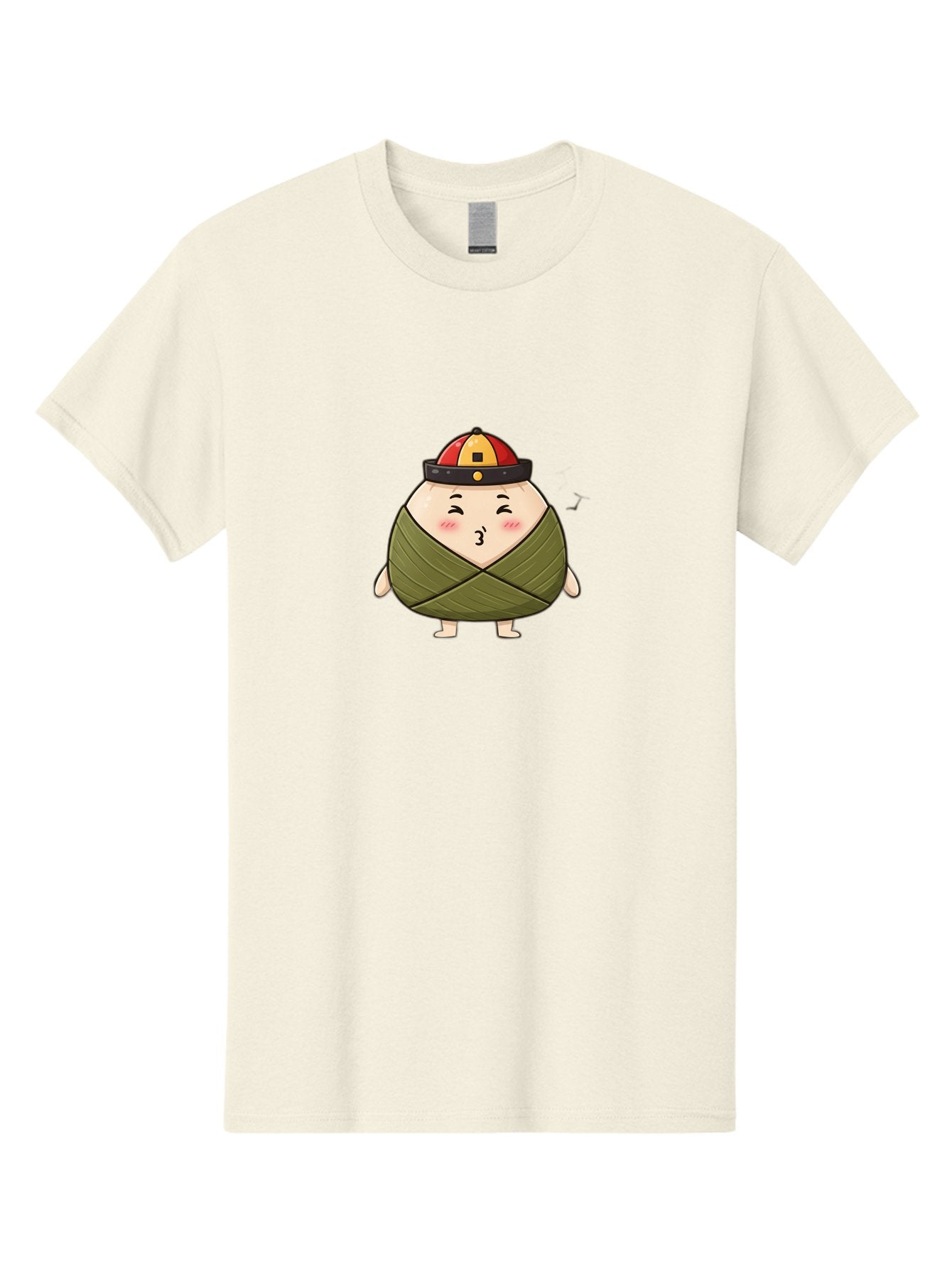 Zongzi-3 Men'S Graphic Tee, 100% Cotton, Comfortable Casual Summer Wear, Machine Washable, Cartoon Zongzi, Traditional Chinese Food, Wrapped Dumpling, Cute Character, Singing, Joyful Expression, Chinese Culture, Festival Treat, Bab604 12