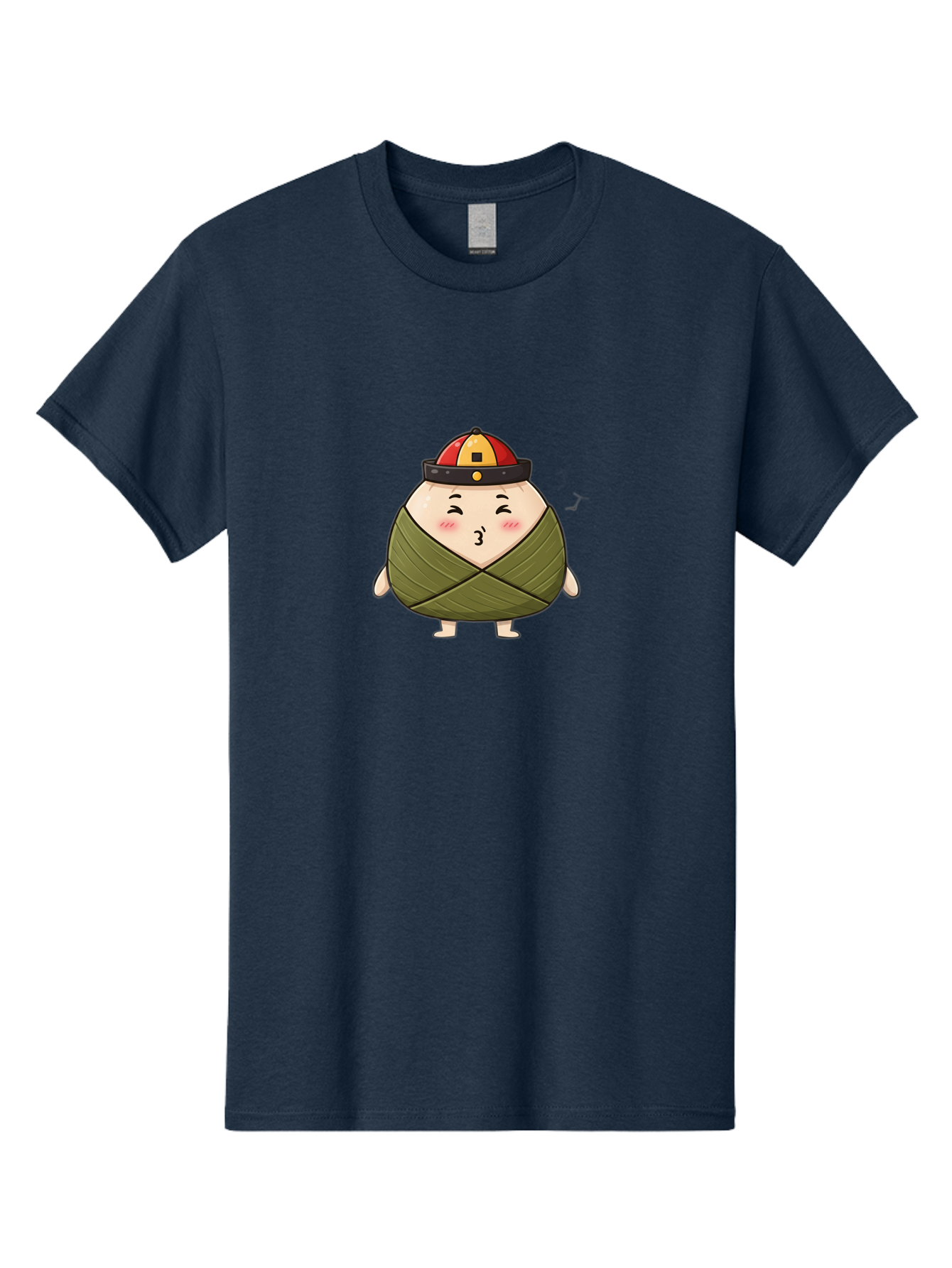 Zongzi-3 Men'S Graphic Tee, 100% Cotton, Comfortable Casual Summer Wear, Machine Washable, Cartoon Zongzi, Traditional Chinese Food, Wrapped Dumpling, Cute Character, Singing, Joyful Expression, Chinese Culture, Festival Treat, Bab604 10