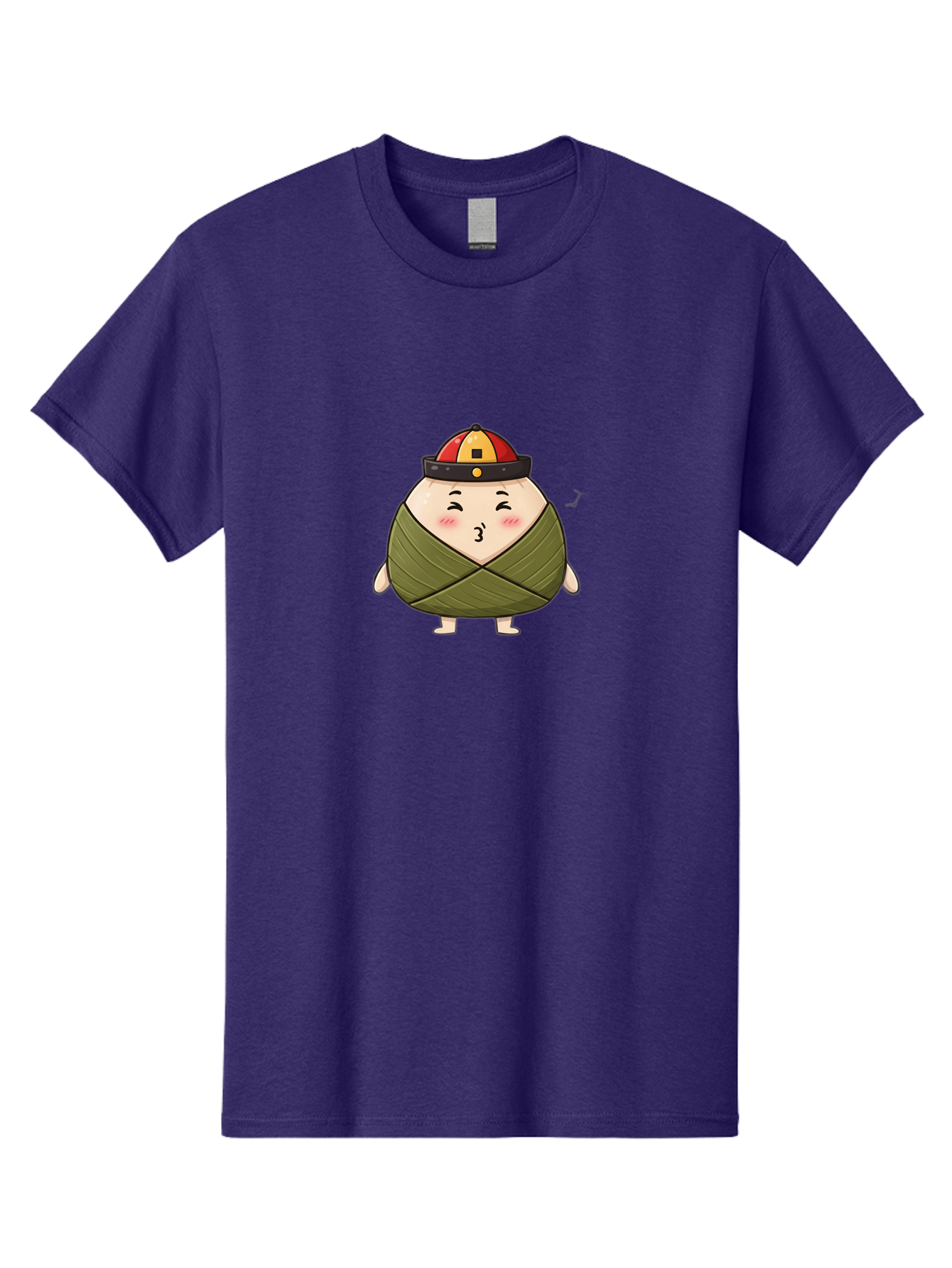 Zongzi-3 Men'S Graphic Tee, 100% Cotton, Comfortable Casual Summer Wear, Machine Washable, Cartoon Zongzi, Traditional Chinese Food, Wrapped Dumpling, Cute Character, Singing, Joyful Expression, Chinese Culture, Festival Treat, Bab604 9