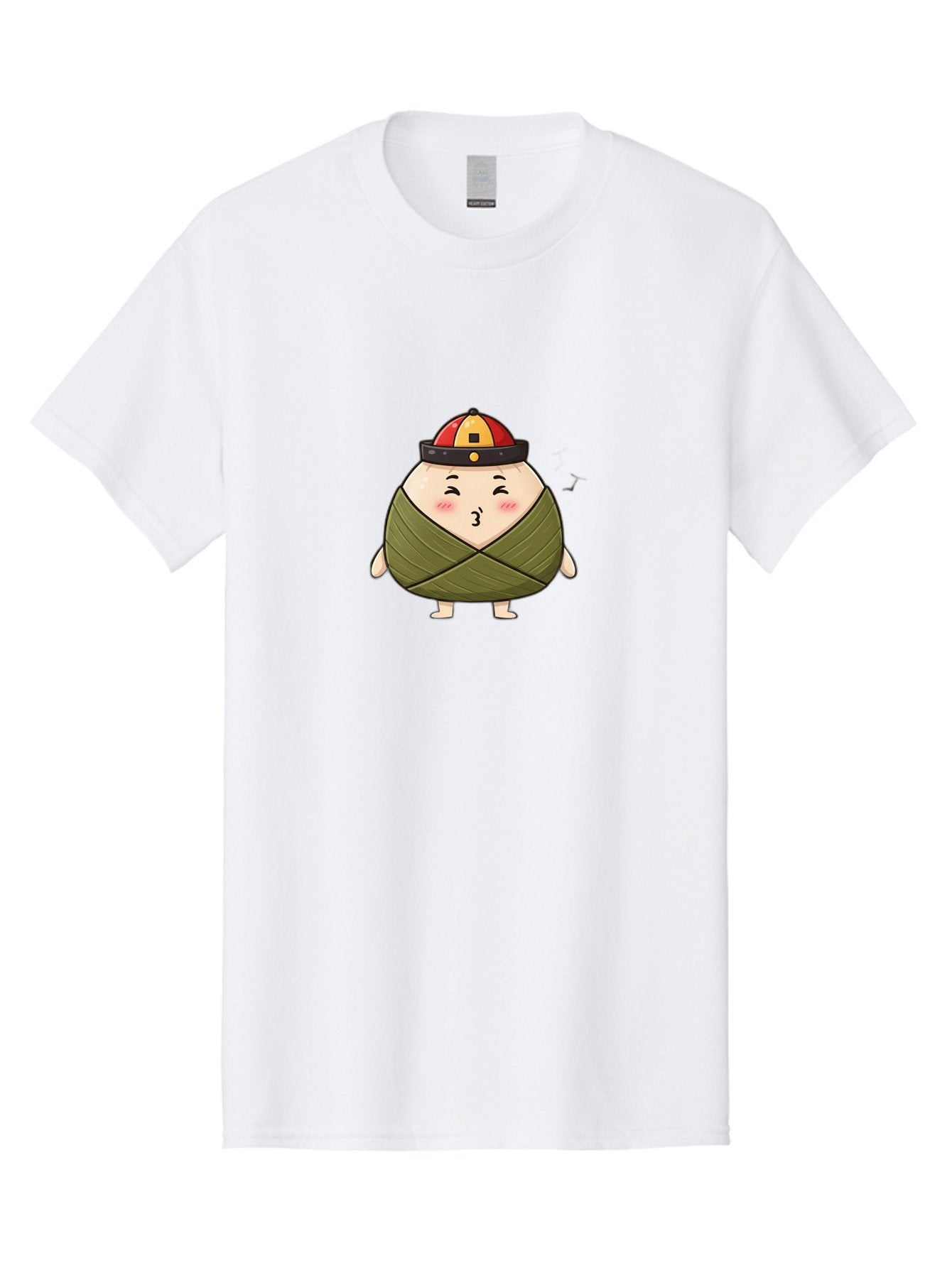 Zongzi-3 Men'S Graphic Tee, 100% Cotton, Comfortable Casual Summer Wear, Machine Washable, Cartoon Zongzi, Traditional Chinese Food, Wrapped Dumpling, Cute Character, Singing, Joyful Expression, Chinese Culture, Festival Treat, Bab604 13