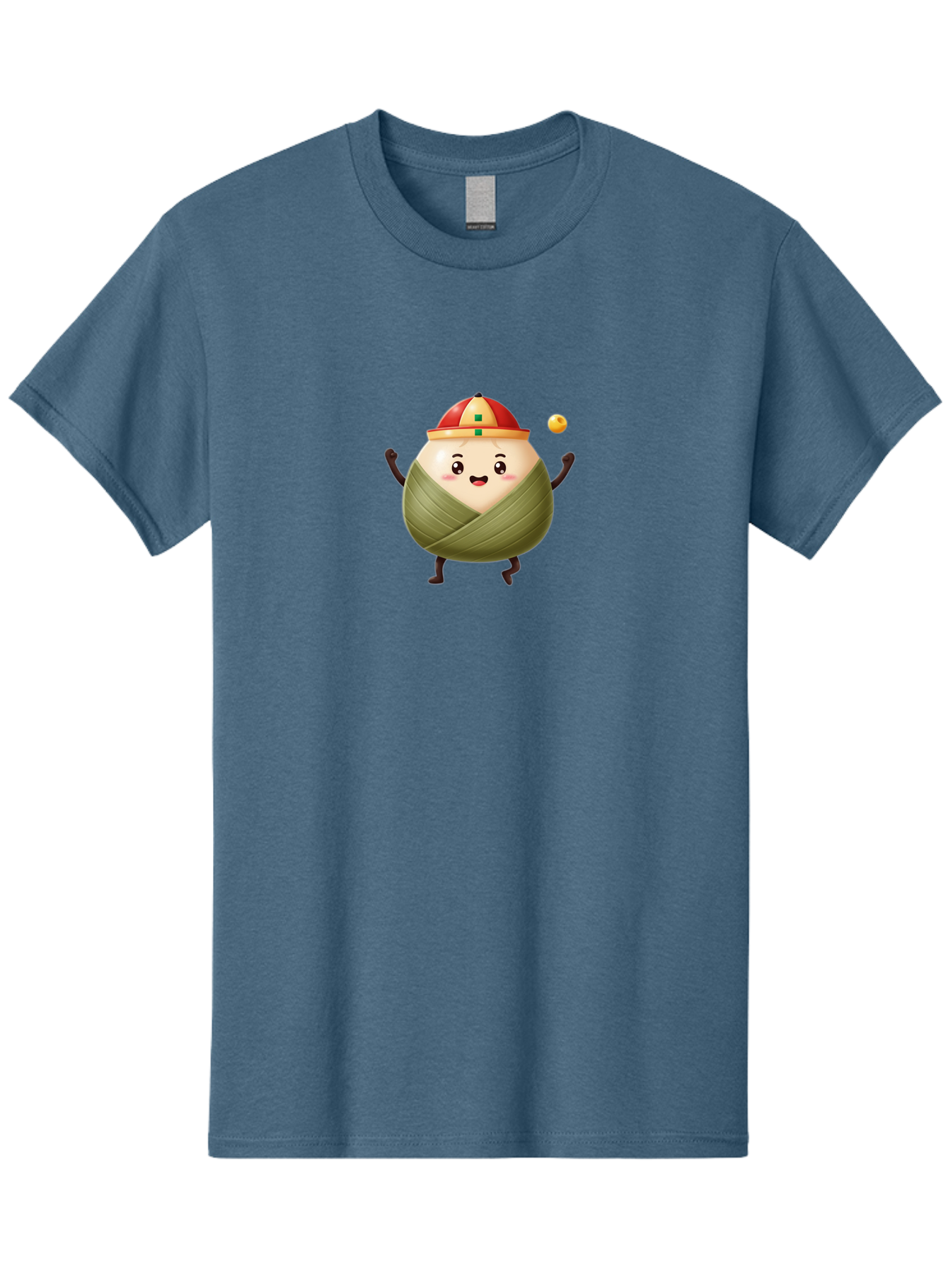 Zongzi-4 Men'S Graphic Tee, 100% Cotton, Comfortable Casual Summer Wear, Machine Washable, Zongzi Character, Dumpling Mascot, Chinese Food, Wrapped Dumpling, Cartoon Character, Playing Ball, Fun Design, Festive Atmosphere, Cultural Icon, Bab605 6