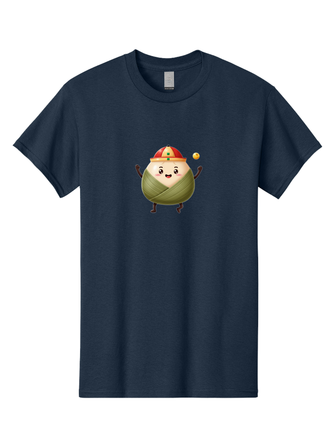 Zongzi-4 Men'S Graphic Tee, 100% Cotton, Comfortable Casual Summer Wear, Machine Washable, Zongzi Character, Dumpling Mascot, Chinese Food, Wrapped Dumpling, Cartoon Character, Playing Ball, Fun Design, Festive Atmosphere, Cultural Icon, Bab605 8