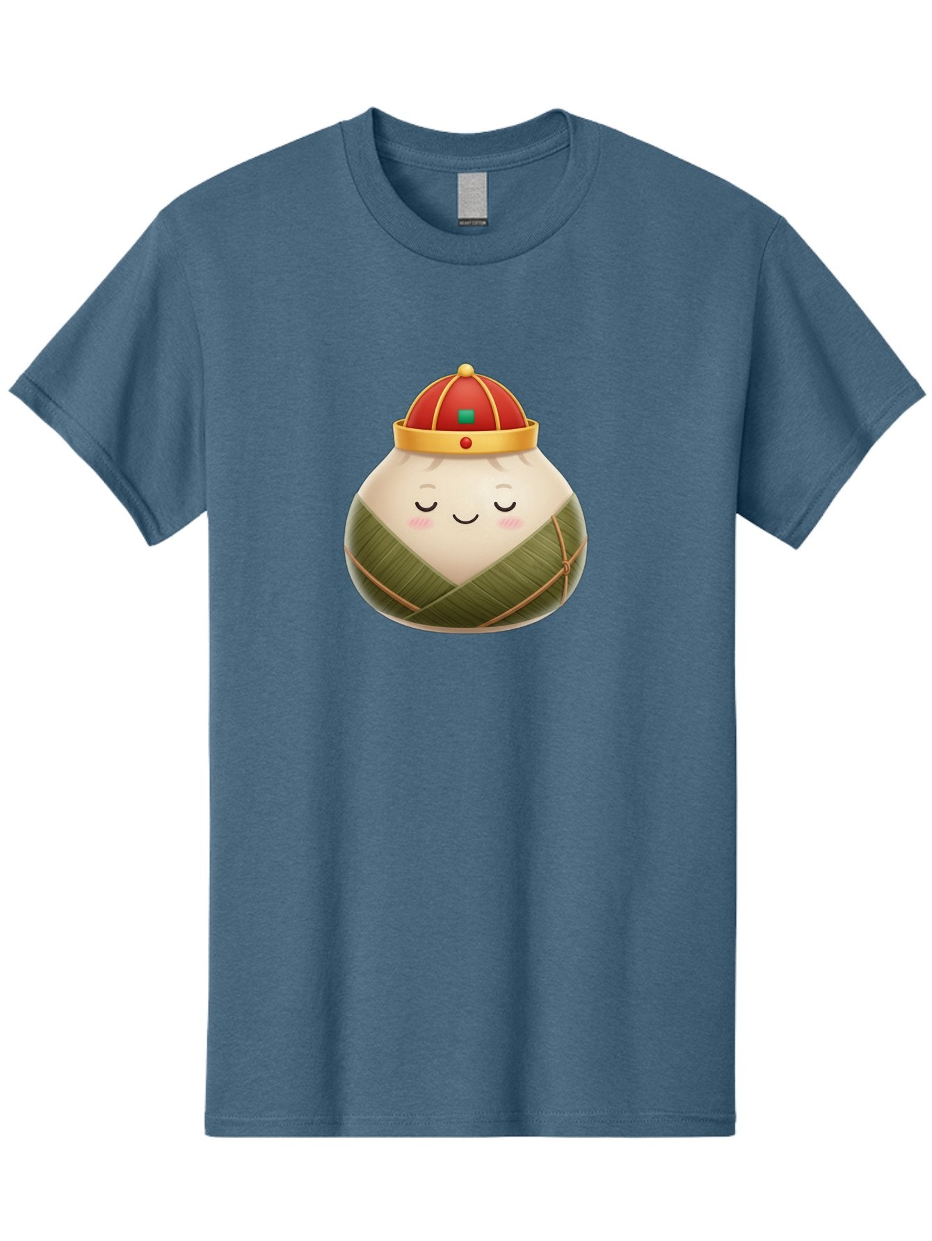 Zongzi-Dumpling-1 Men'S Graphic Tee, 100% Cotton, Comfortable Casual Summer Wear, Machine Washable, Traditional Chinese Food, Rice Dumpling, Wrapped In Bamboo Leaves, Festive Food, Cartoon Character, Smiling Face, Sleeping Expression, Bab607 9