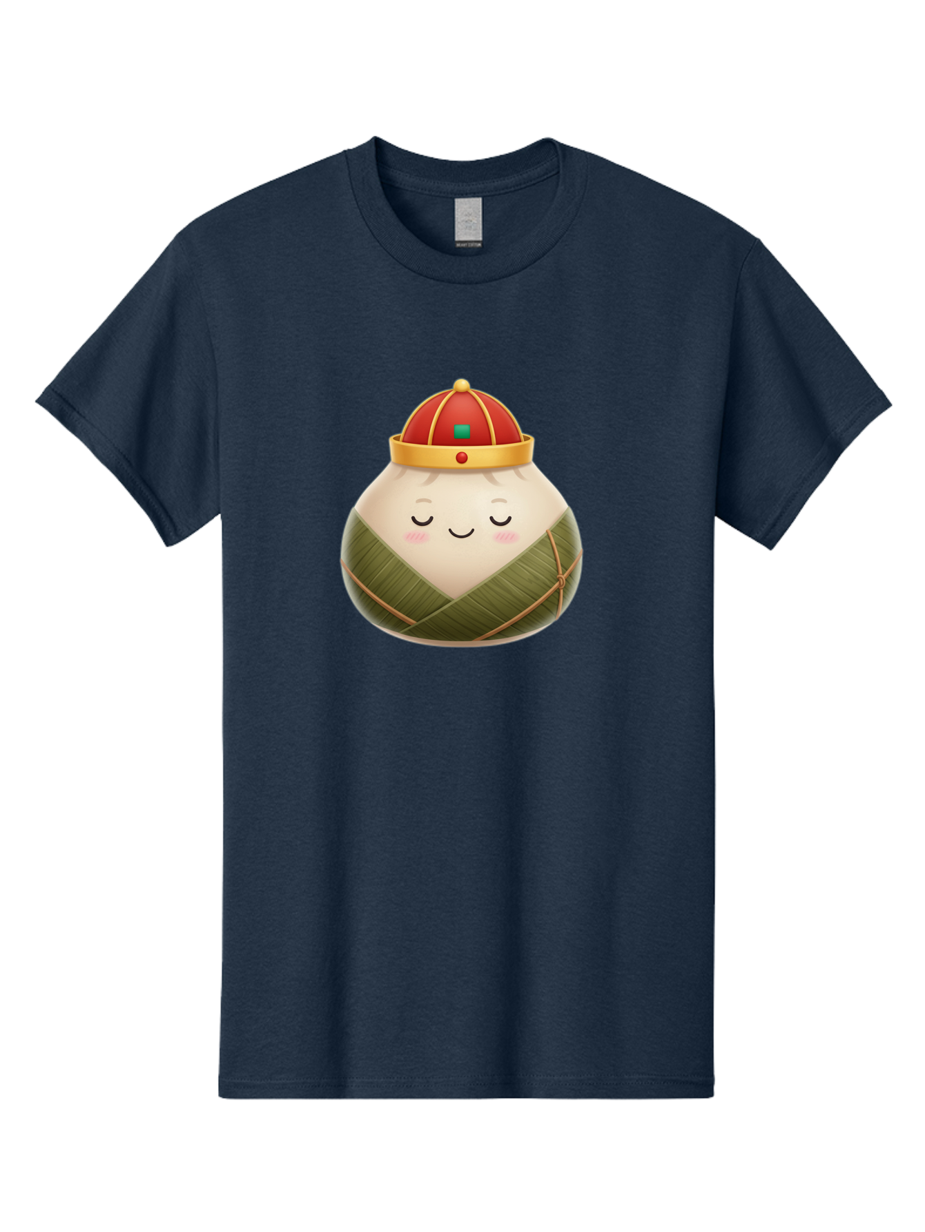 Zongzi-Dumpling-1 Men'S Graphic Tee, 100% Cotton, Comfortable Casual Summer Wear, Machine Washable, Traditional Chinese Food, Rice Dumpling, Wrapped In Bamboo Leaves, Festive Food, Cartoon Character, Smiling Face, Sleeping Expression, Bab607 8