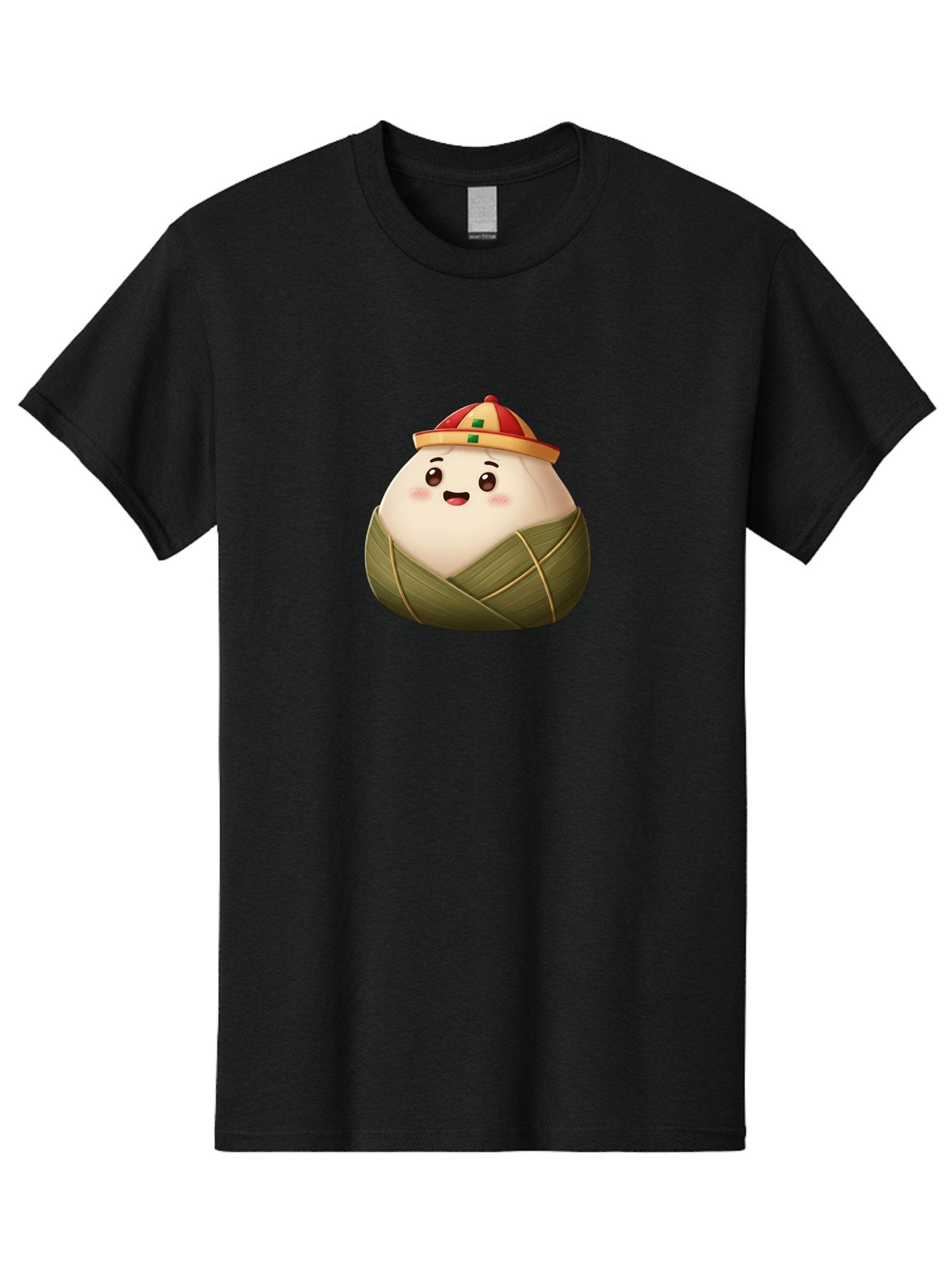 Zongzi-Dumpling Men'S Graphic Tee, 100% Cotton, Comfortable Casual Summer Wear, Machine Washable, Cartoon Dumpling, Kawaii Food, Chinese Cuisine, Zongzi, Traditional Dish, Festive Food, Glutinous Rice Dumpling, Asian Culture, Happy Face, Bab608 4