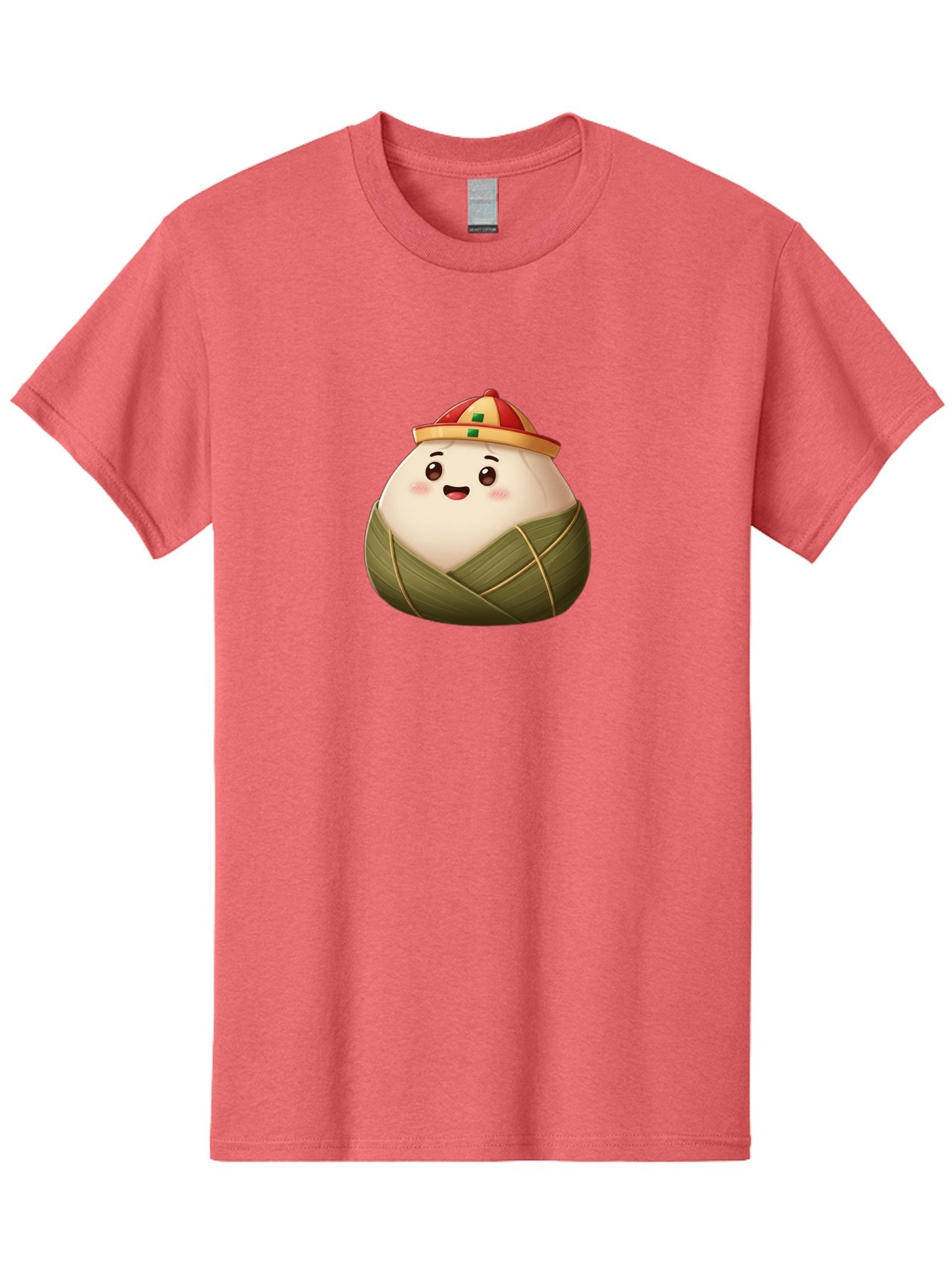 Zongzi-Dumpling Men'S Graphic Tee, 100% Cotton, Comfortable Casual Summer Wear, Machine Washable, Cartoon Dumpling, Kawaii Food, Chinese Cuisine, Zongzi, Traditional Dish, Festive Food, Glutinous Rice Dumpling, Asian Culture, Happy Face, Bab608 12