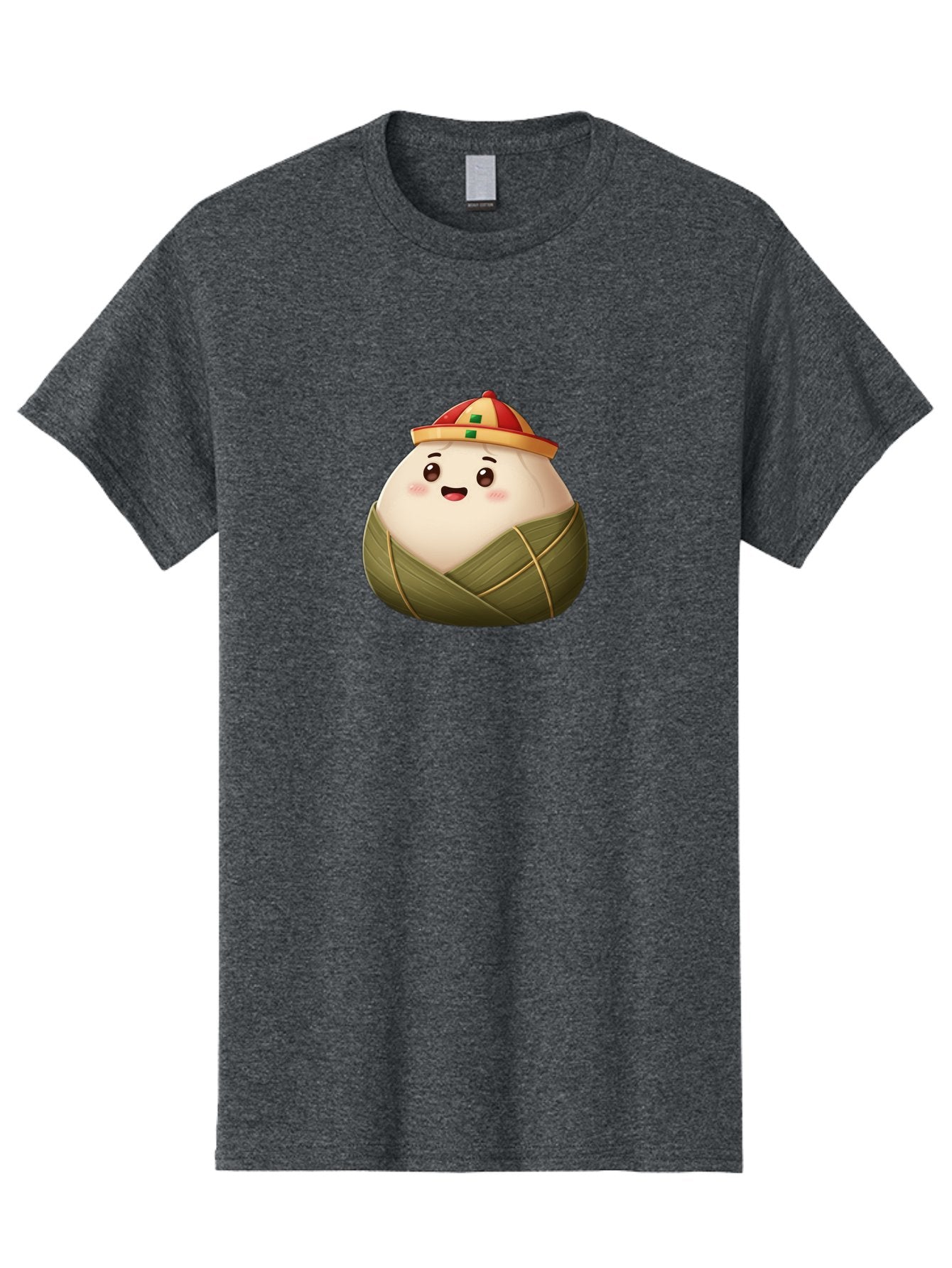 Zongzi-Dumpling Men'S Graphic Tee, 100% Cotton, Comfortable Casual Summer Wear, Machine Washable, Cartoon Dumpling, Kawaii Food, Chinese Cuisine, Zongzi, Traditional Dish, Festive Food, Glutinous Rice Dumpling, Asian Culture, Happy Face, Bab608 13