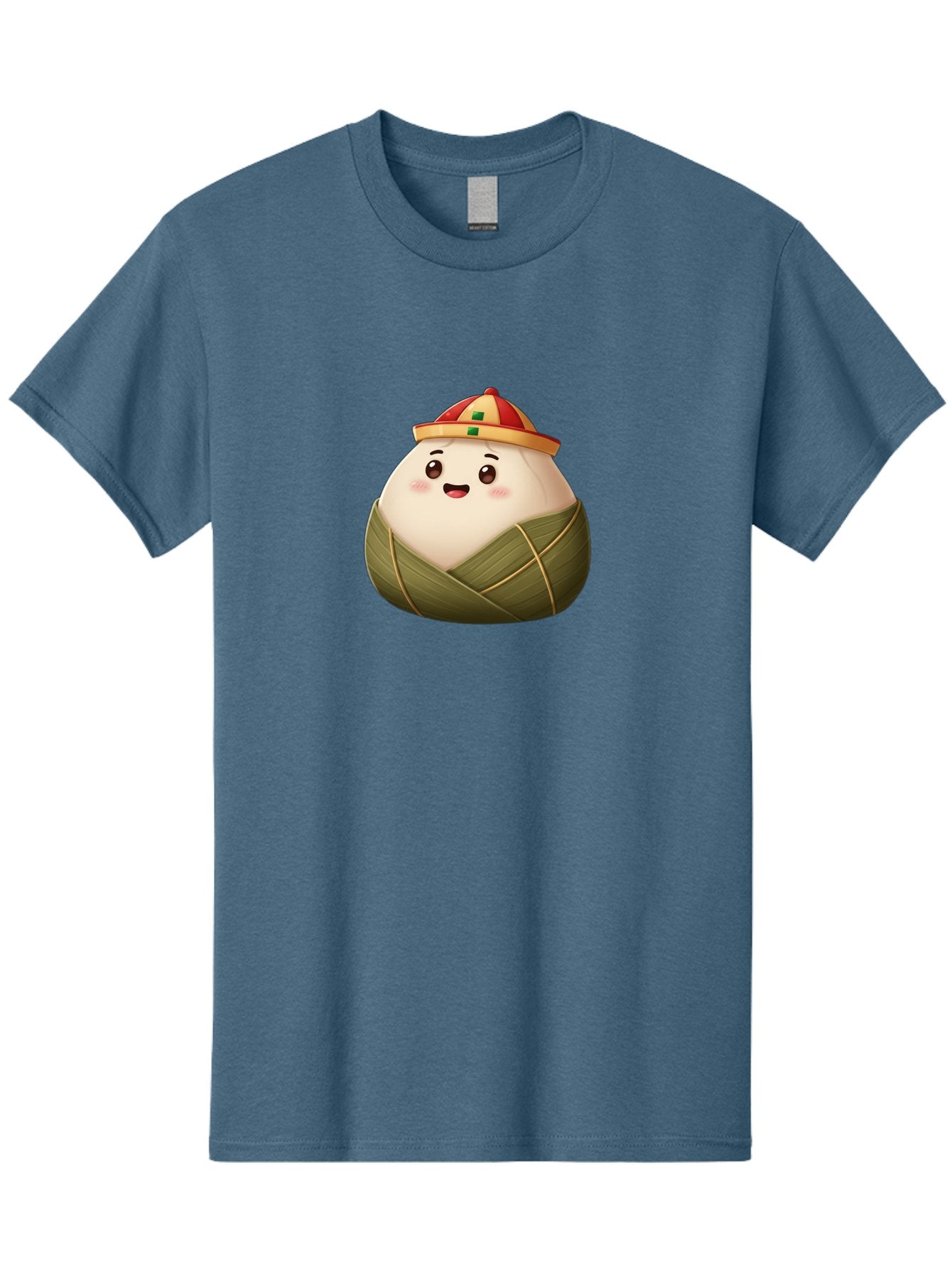 Zongzi-Dumpling Men'S Graphic Tee, 100% Cotton, Comfortable Casual Summer Wear, Machine Washable, Cartoon Dumpling, Kawaii Food, Chinese Cuisine, Zongzi, Traditional Dish, Festive Food, Glutinous Rice Dumpling, Asian Culture, Happy Face, Bab608 10