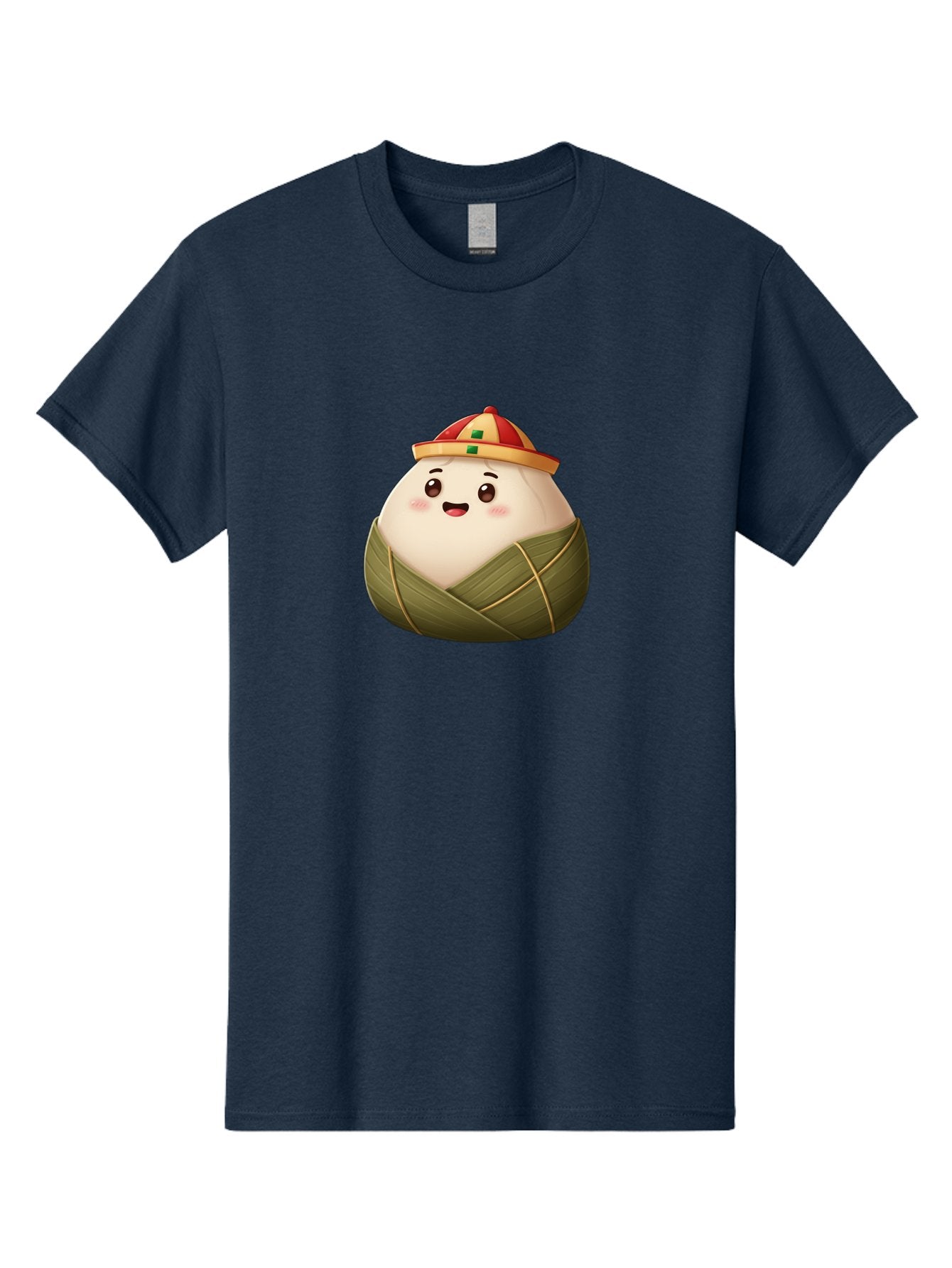 Zongzi-Dumpling Men'S Graphic Tee, 100% Cotton, Comfortable Casual Summer Wear, Machine Washable, Cartoon Dumpling, Kawaii Food, Chinese Cuisine, Zongzi, Traditional Dish, Festive Food, Glutinous Rice Dumpling, Asian Culture, Happy Face, Bab608 5