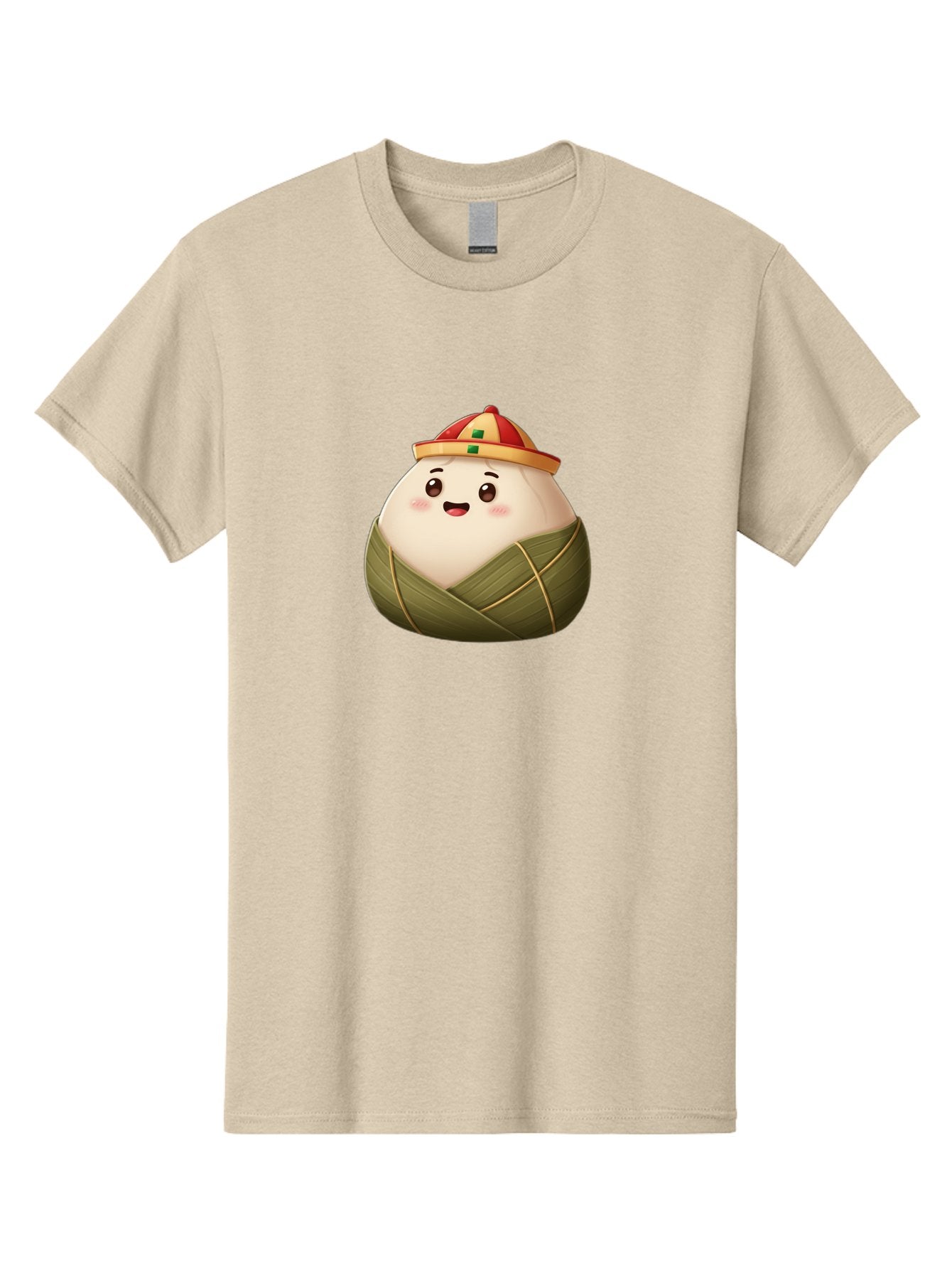 Zongzi-Dumpling Men'S Graphic Tee, 100% Cotton, Comfortable Casual Summer Wear, Machine Washable, Cartoon Dumpling, Kawaii Food, Chinese Cuisine, Zongzi, Traditional Dish, Festive Food, Glutinous Rice Dumpling, Asian Culture, Happy Face, Bab608 7