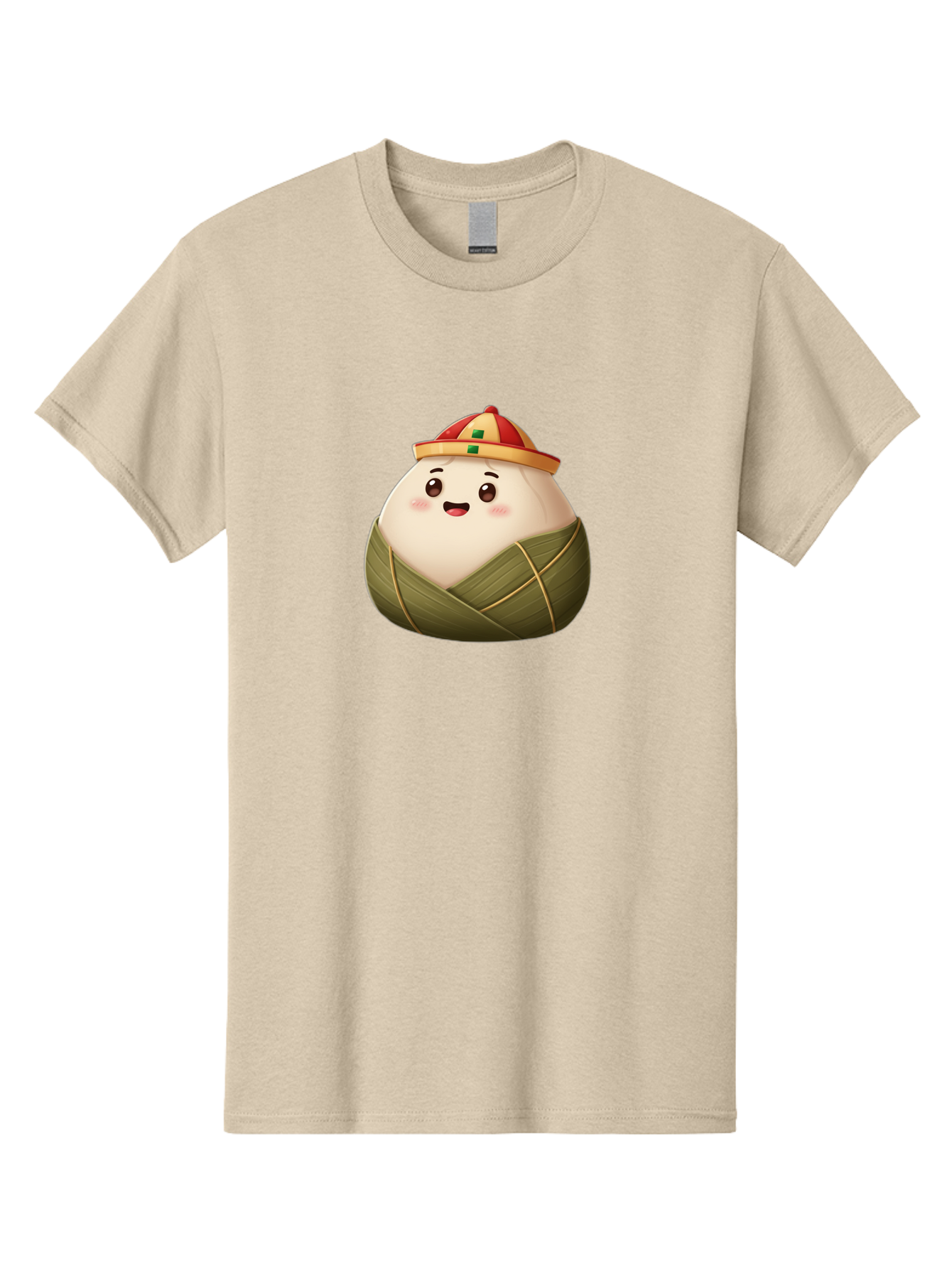 Zongzi-Dumpling Men'S Graphic Tee, 100% Cotton, Comfortable Casual Summer Wear, Machine Washable, Cartoon Dumpling, Kawaii Food, Chinese Cuisine, Zongzi, Traditional Dish, Festive Food, Glutinous Rice Dumpling, Asian Culture, Happy Face, Bab608 13