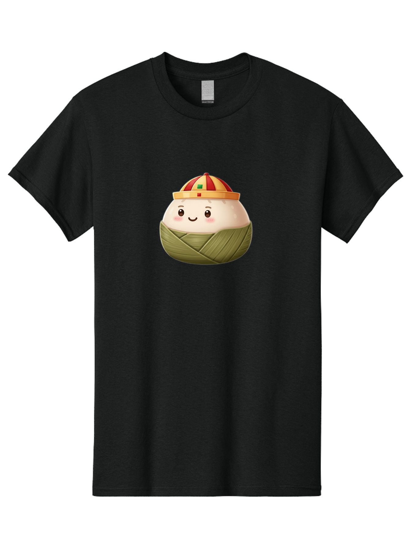 Zongzi Men'S Graphic Tee, 100% Cotton, Comfortable Casual Summer Wear, Machine Washable, Cartoon Dumpling, Chinese Cuisine, Wrapped In Leaves, Smiling Face, Festive Hat, Traditional Food, Cultural Heritage, Asian Delicacy, Cute Character Bab609 12