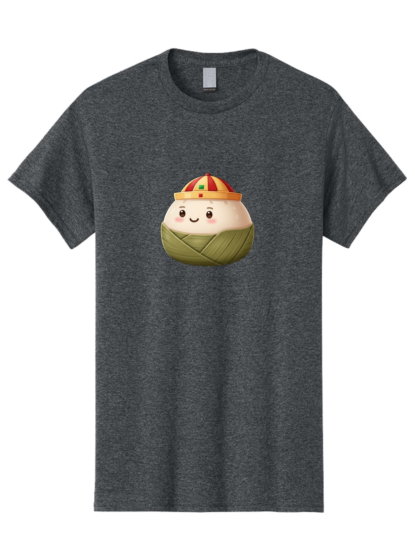 Zongzi Men'S Graphic Tee, 100% Cotton, Comfortable Casual Summer Wear, Machine Washable, Cartoon Dumpling, Chinese Cuisine, Wrapped In Leaves, Smiling Face, Festive Hat, Traditional Food, Cultural Heritage, Asian Delicacy, Cute Character Bab609 10