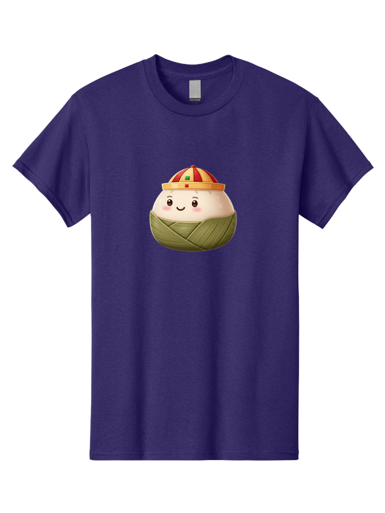 Zongzi Men'S Graphic Tee, 100% Cotton, Comfortable Casual Summer Wear, Machine Washable, Cartoon Dumpling, Chinese Cuisine, Wrapped In Leaves, Smiling Face, Festive Hat, Traditional Food, Cultural Heritage, Asian Delicacy, Cute Character Bab609 9