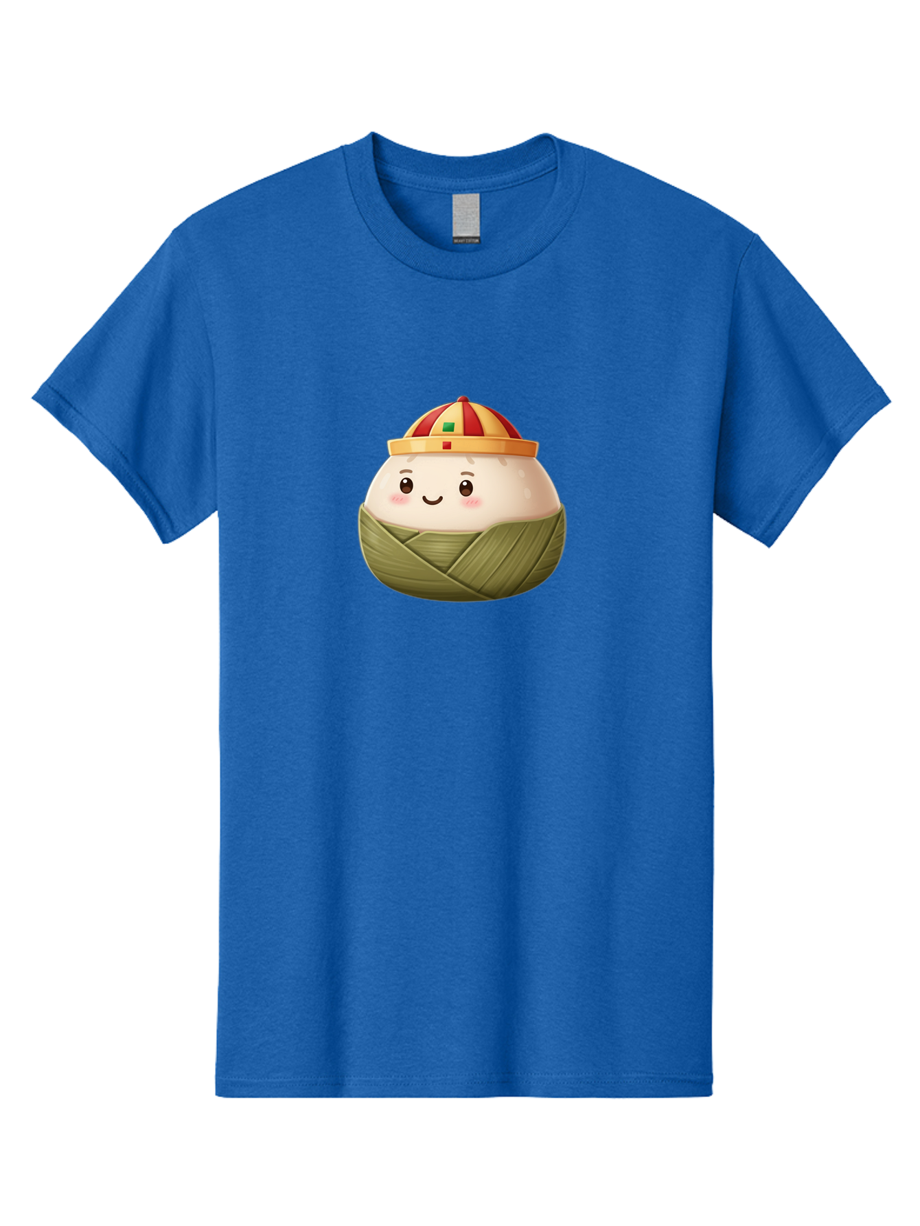 Zongzi Men'S Graphic Tee, 100% Cotton, Comfortable Casual Summer Wear, Machine Washable, Cartoon Dumpling, Chinese Cuisine, Wrapped In Leaves, Smiling Face, Festive Hat, Traditional Food, Cultural Heritage, Asian Delicacy, Cute Character Bab609 11