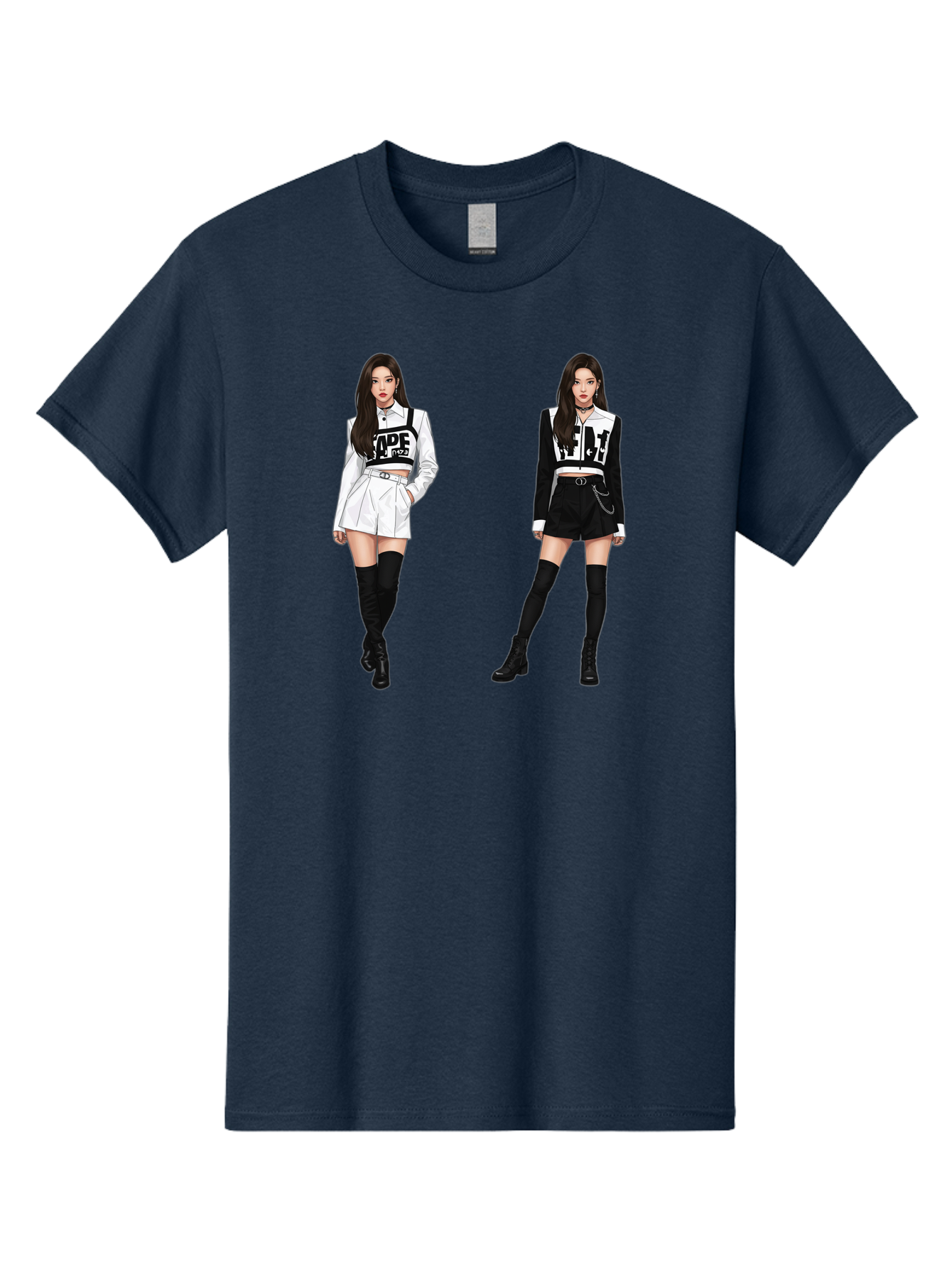 Aape-By-Baperama Men'S Graphic Tee, 100% Cotton, Comfortable Casual Summer Wear, Machine Washable, Fashion Illustration, Aape Clothing, Streetwear Style, Edgy Look, Bold Graphics, Monochrome Aesthetic, High-Contrast Visuals, Long Boots Bab616 8