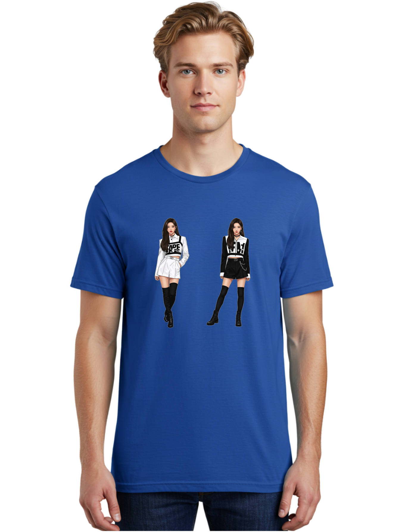 Aape-By-Baperama Men'S Graphic Tee, 100% Cotton, Comfortable Casual Summer Wear, Machine Washable, Fashion Illustration, Aape Clothing, Streetwear Style, Edgy Look, Bold Graphics, Monochrome Aesthetic, High-Contrast Visuals, Long Boots Bab616 28