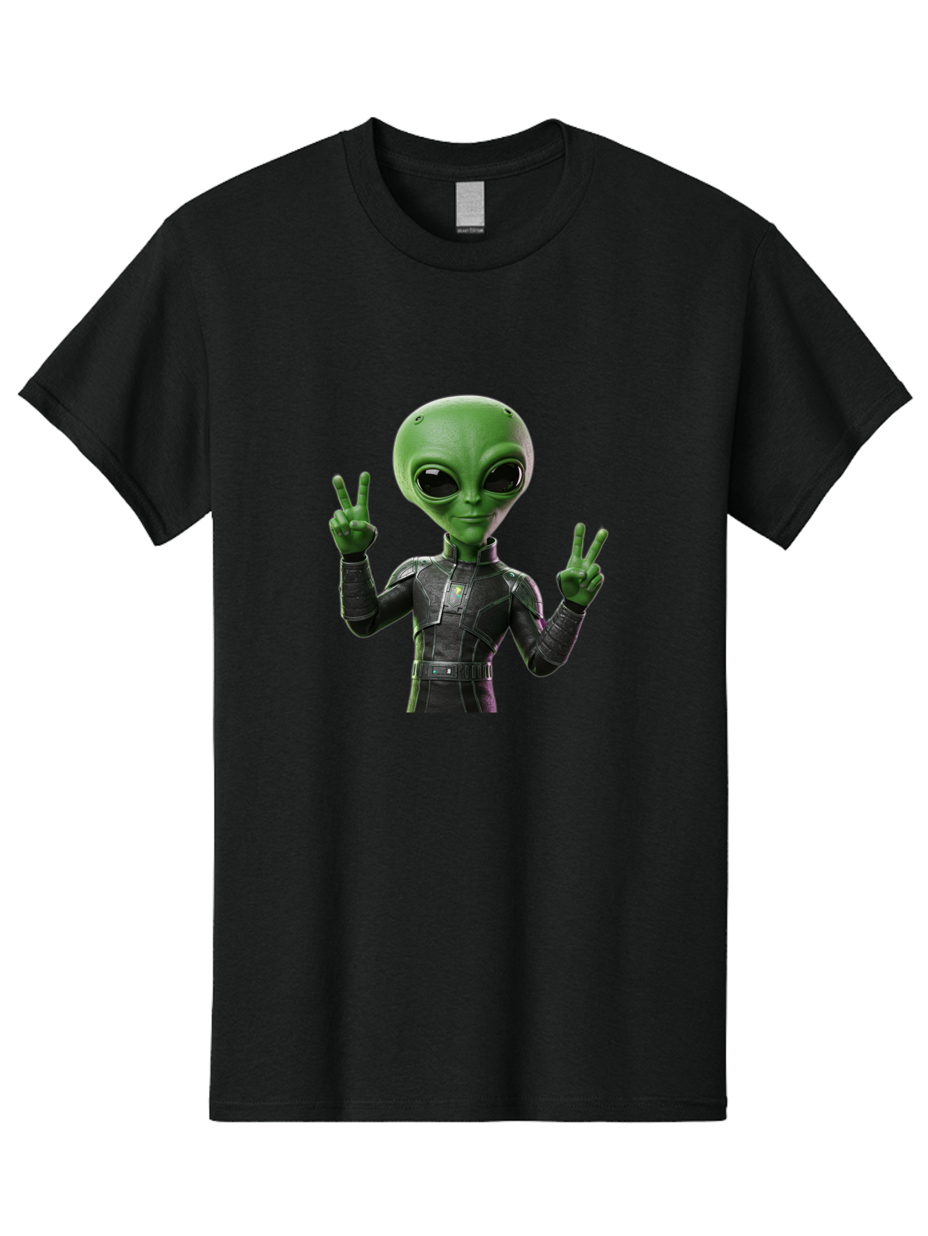Alien-Peace-Sign-1 Men'S Graphic Tee, 100% Cotton, Comfortable Casual Summer Wear, Machine Washable, Alien Character, Peace Sign Gesture, Extraterrestrial Being, Futuristic Attire, Sci-Fi Design, Friendly Demeanor, Funny Face, V Sign, Bab630 14