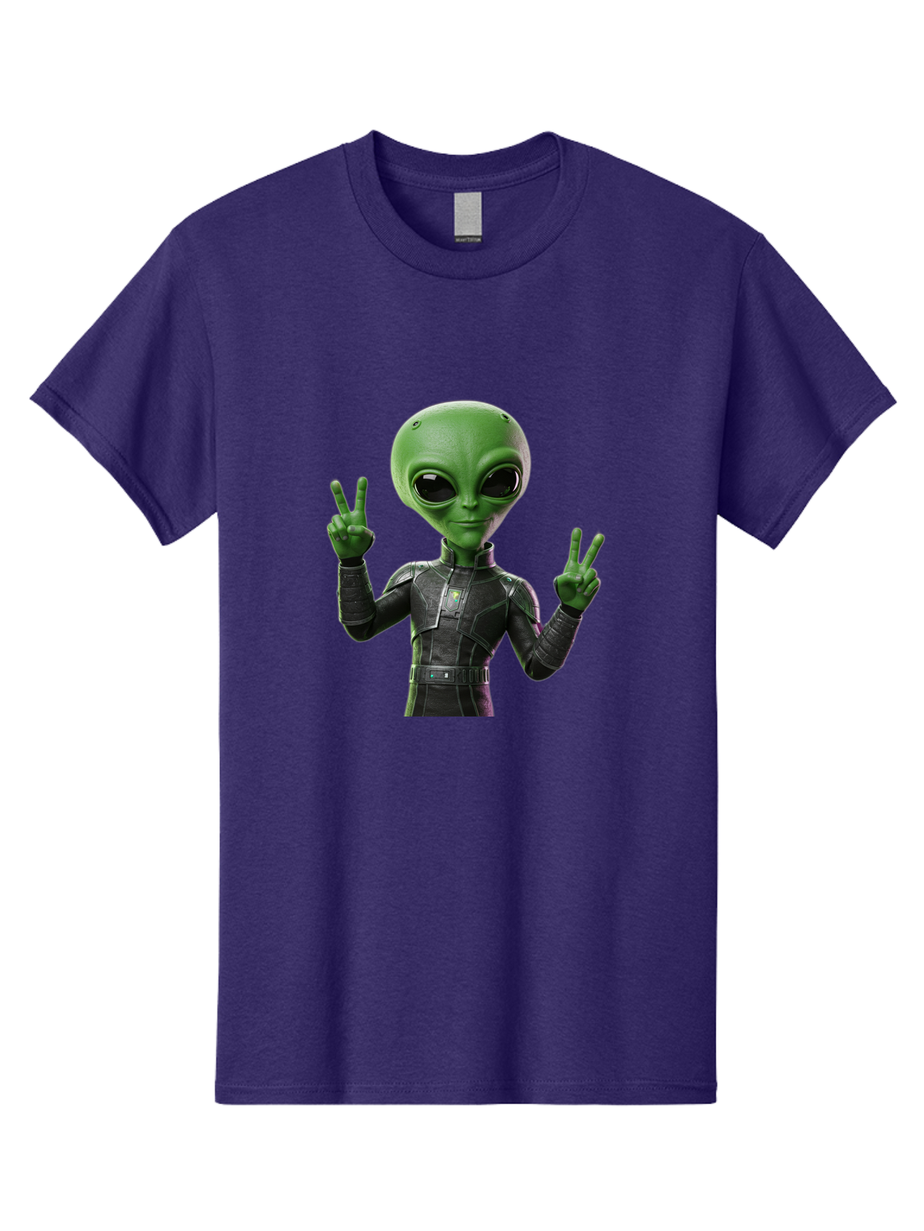 Alien-Peace-Sign-1 Men'S Graphic Tee, 100% Cotton, Comfortable Casual Summer Wear, Machine Washable, Alien Character, Peace Sign Gesture, Extraterrestrial Being, Futuristic Attire, Sci-Fi Design, Friendly Demeanor, Funny Face, V Sign, Bab630 13
