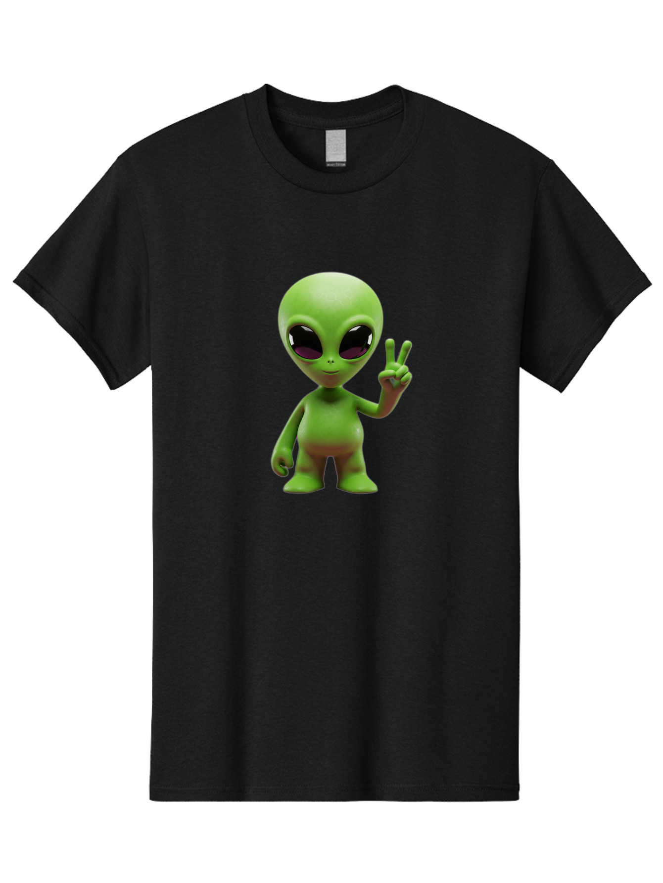 Alien-Peace-Sign-2 Men'S Graphic Tee, 100% Cotton, Comfortable Casual Summer Wear, Machine Washable, Alien Figure, Peace Sign, Friendly Gesture, Cartoon Character, E.T., Extraterrestrial Being, Fun, Quirky, Playful, 3D Rendering, Bab631 7