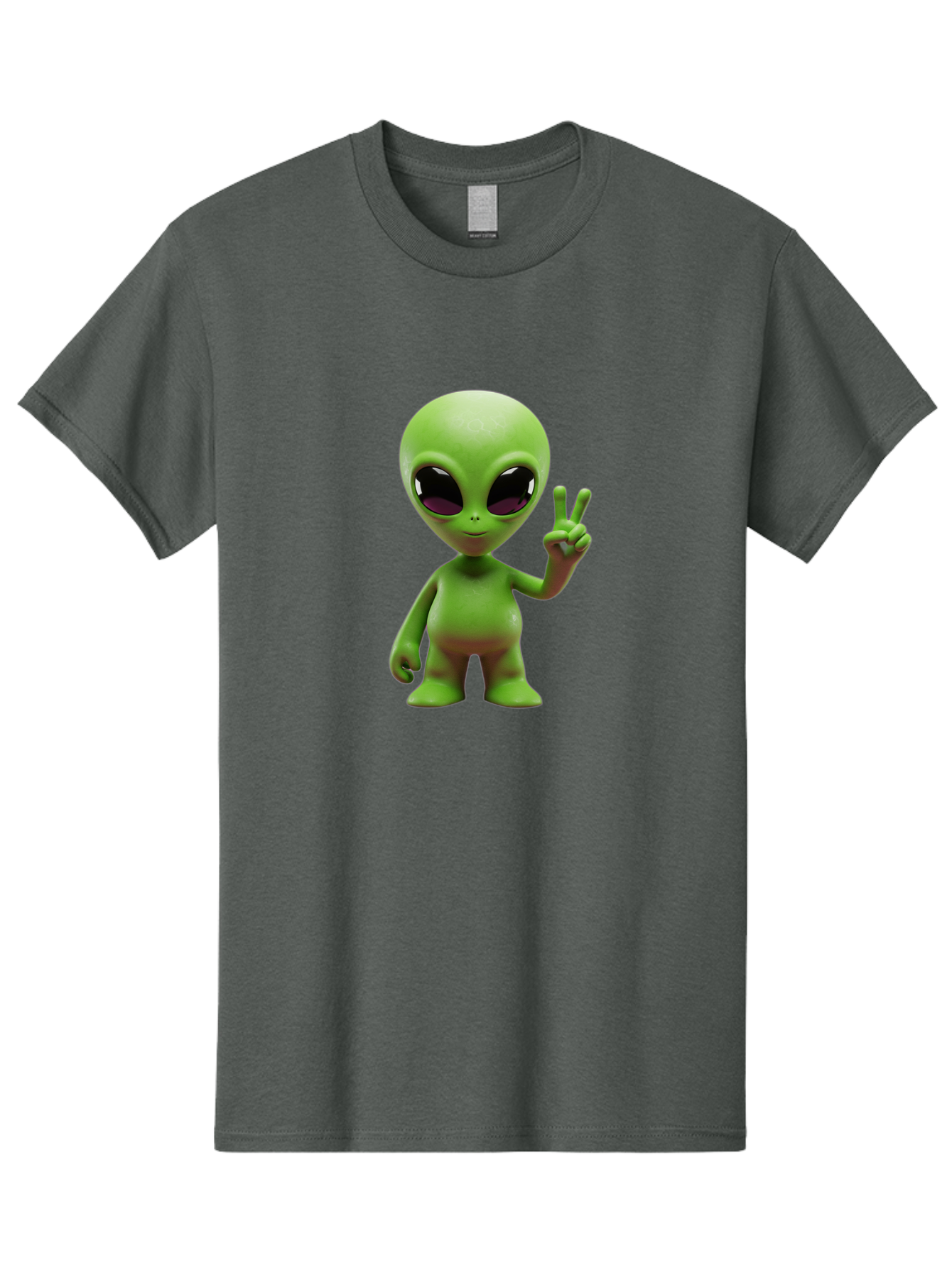 Alien-Peace-Sign-2 Men'S Graphic Tee, 100% Cotton, Comfortable Casual Summer Wear, Machine Washable, Alien Figure, Peace Sign, Friendly Gesture, Cartoon Character, E.T., Extraterrestrial Being, Fun, Quirky, Playful, 3D Rendering, Bab631 9
