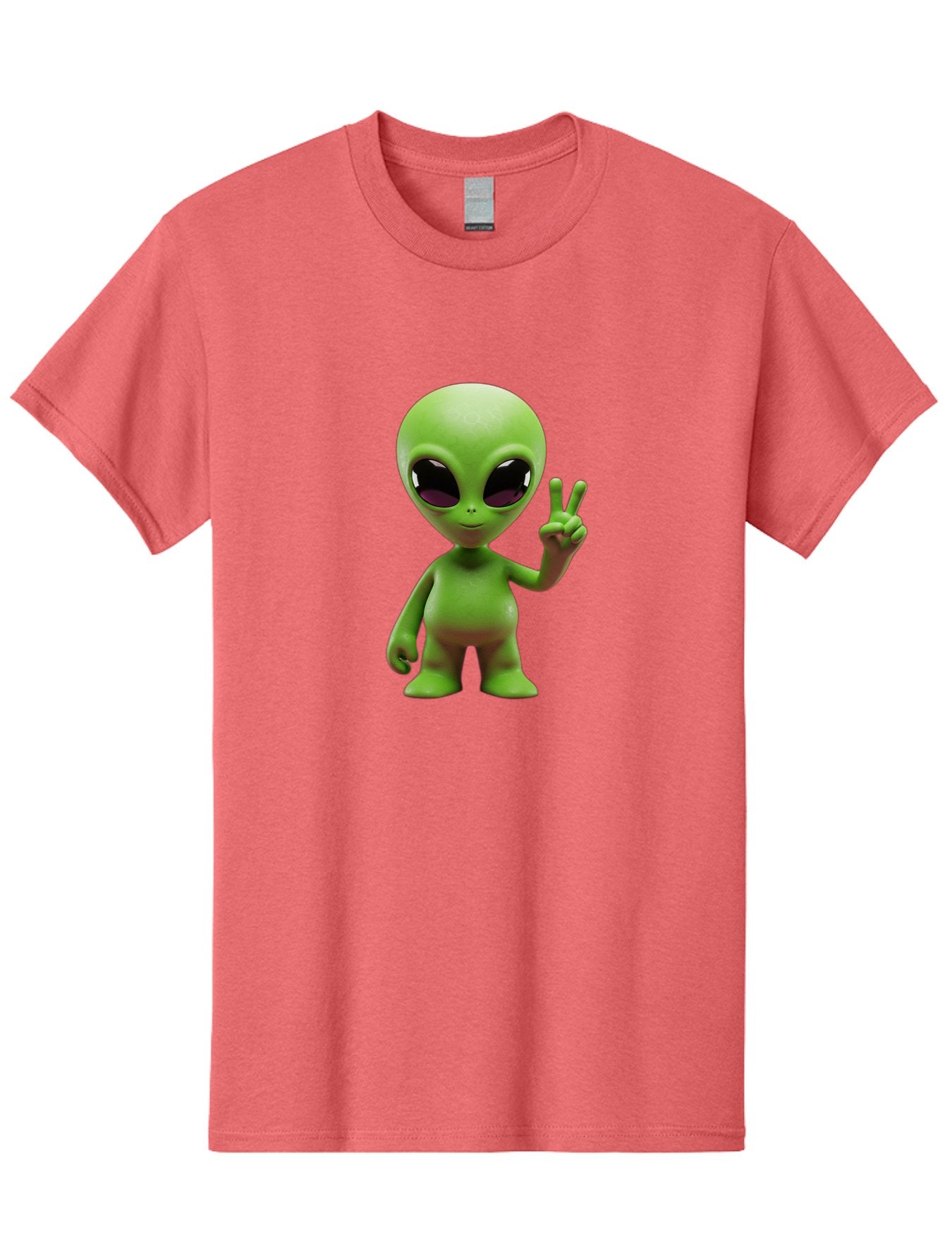 Alien-Peace-Sign-2 Men'S Graphic Tee, 100% Cotton, Comfortable Casual Summer Wear, Machine Washable, Alien Figure, Peace Sign, Friendly Gesture, Cartoon Character, E.T., Extraterrestrial Being, Fun, Quirky, Playful, 3D Rendering, Bab631 8
