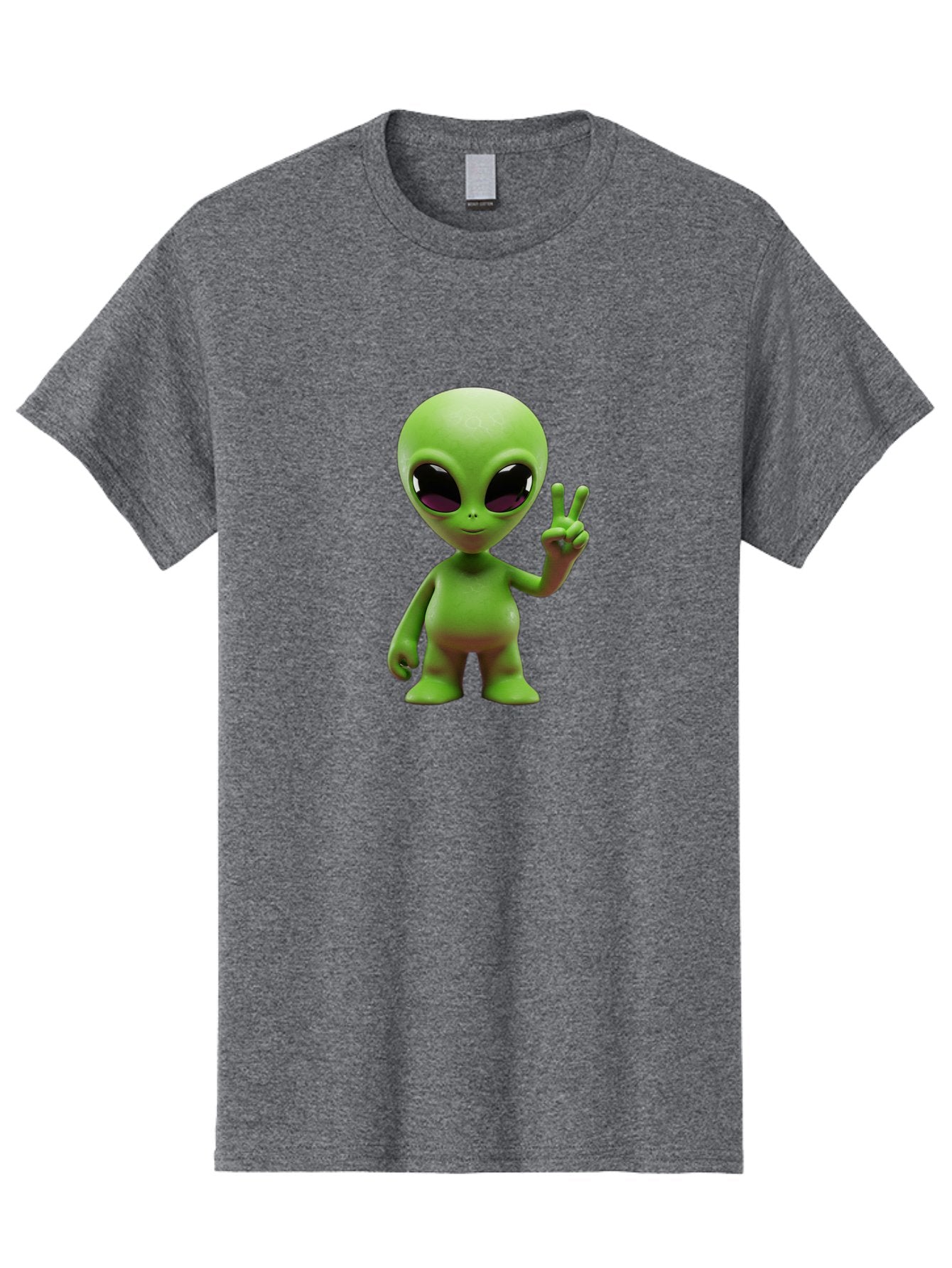 Alien-Peace-Sign-2 Men'S Graphic Tee, 100% Cotton, Comfortable Casual Summer Wear, Machine Washable, Alien Figure, Peace Sign, Friendly Gesture, Cartoon Character, E.T., Extraterrestrial Being, Fun, Quirky, Playful, 3D Rendering, Bab631 9