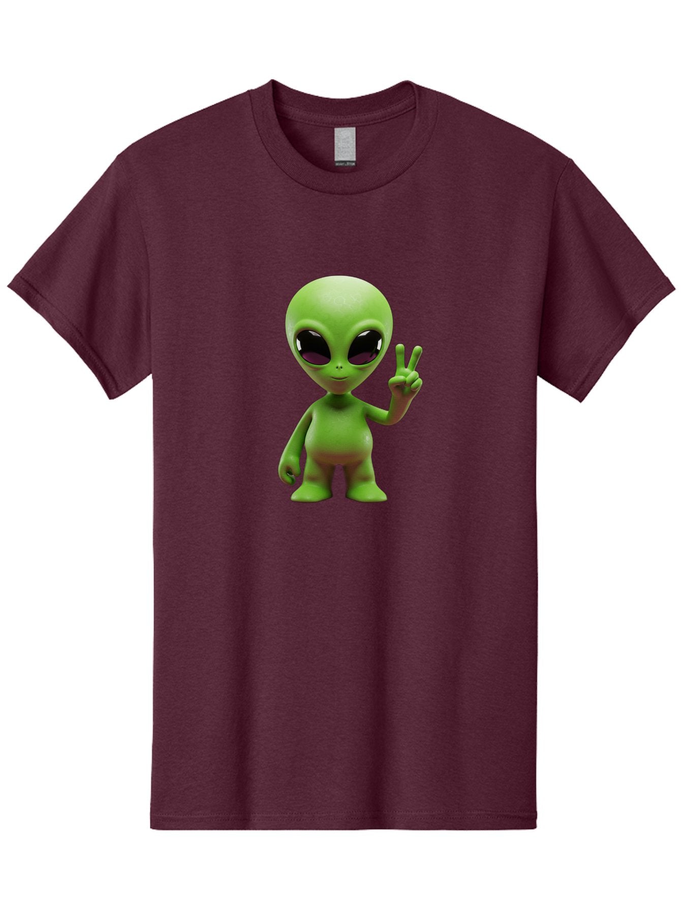 Alien-Peace-Sign-2 Men'S Graphic Tee, 100% Cotton, Comfortable Casual Summer Wear, Machine Washable, Alien Figure, Peace Sign, Friendly Gesture, Cartoon Character, E.T., Extraterrestrial Being, Fun, Quirky, Playful, 3D Rendering, Bab631 15