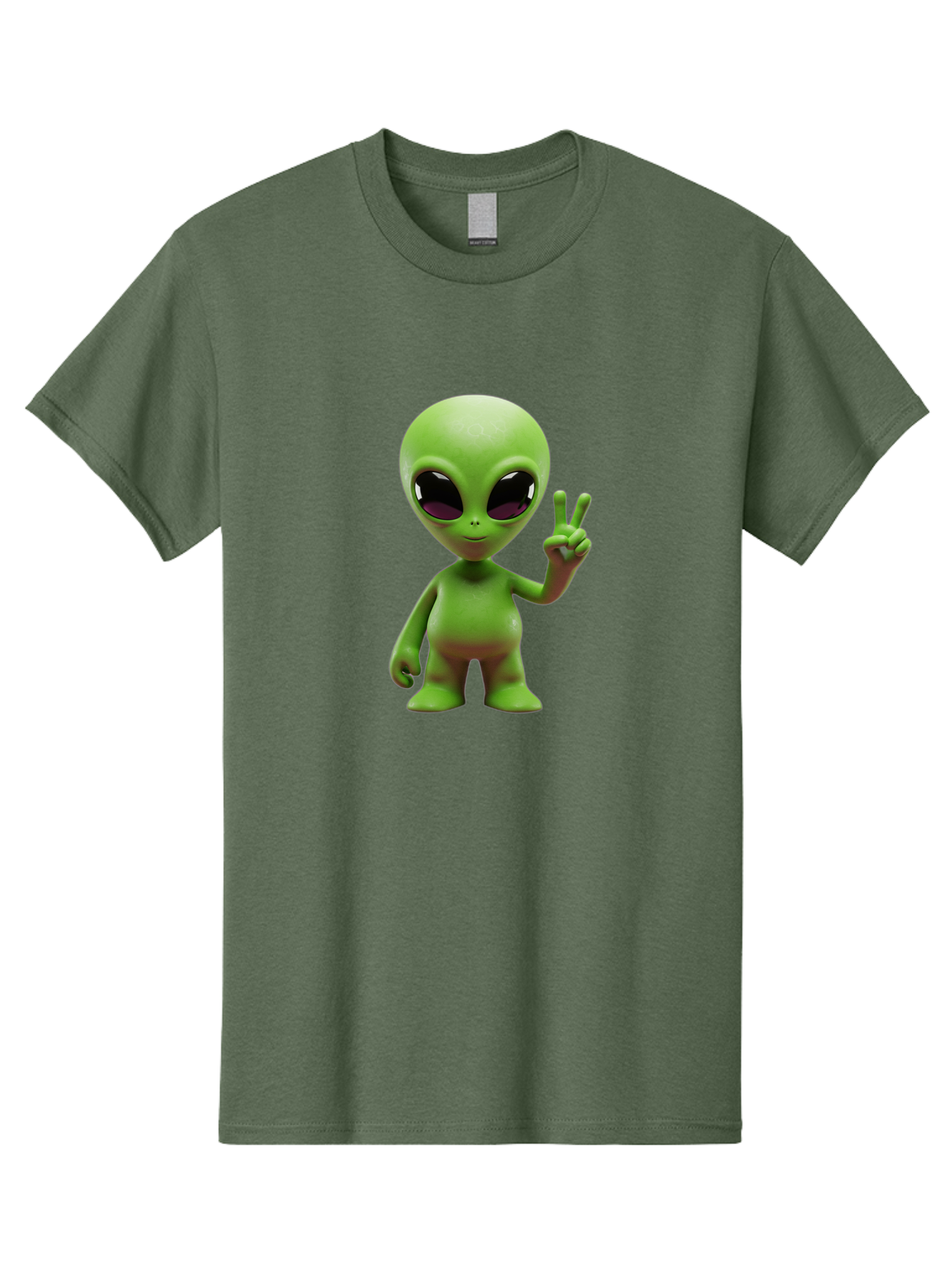 Alien-Peace-Sign-2 Men'S Graphic Tee, 100% Cotton, Comfortable Casual Summer Wear, Machine Washable, Alien Figure, Peace Sign, Friendly Gesture, Cartoon Character, E.T., Extraterrestrial Being, Fun, Quirky, Playful, 3D Rendering, Bab631 8