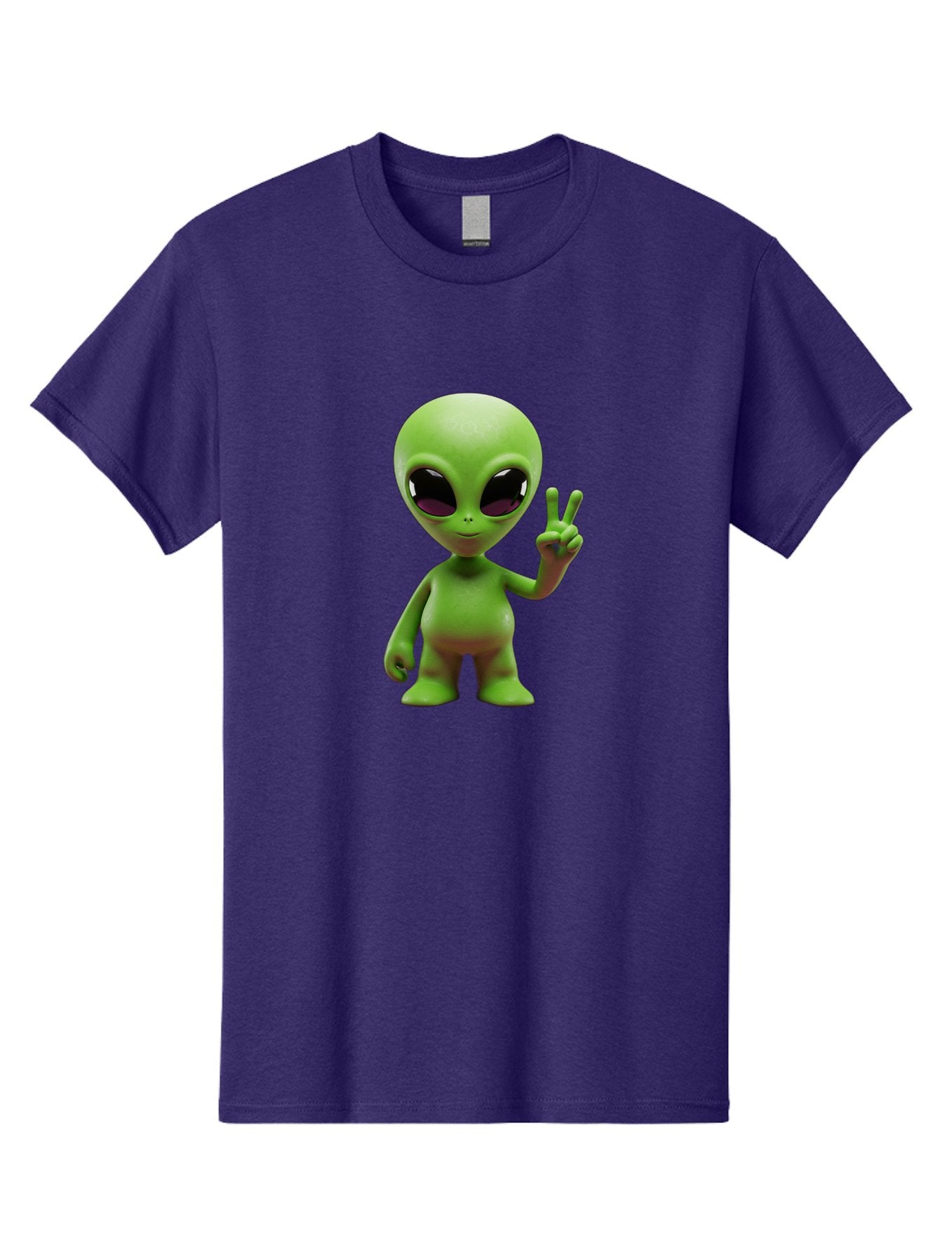 Alien-Peace-Sign-2 Men'S Graphic Tee, 100% Cotton, Comfortable Casual Summer Wear, Machine Washable, Alien Figure, Peace Sign, Friendly Gesture, Cartoon Character, E.T., Extraterrestrial Being, Fun, Quirky, Playful, 3D Rendering, Bab631 10