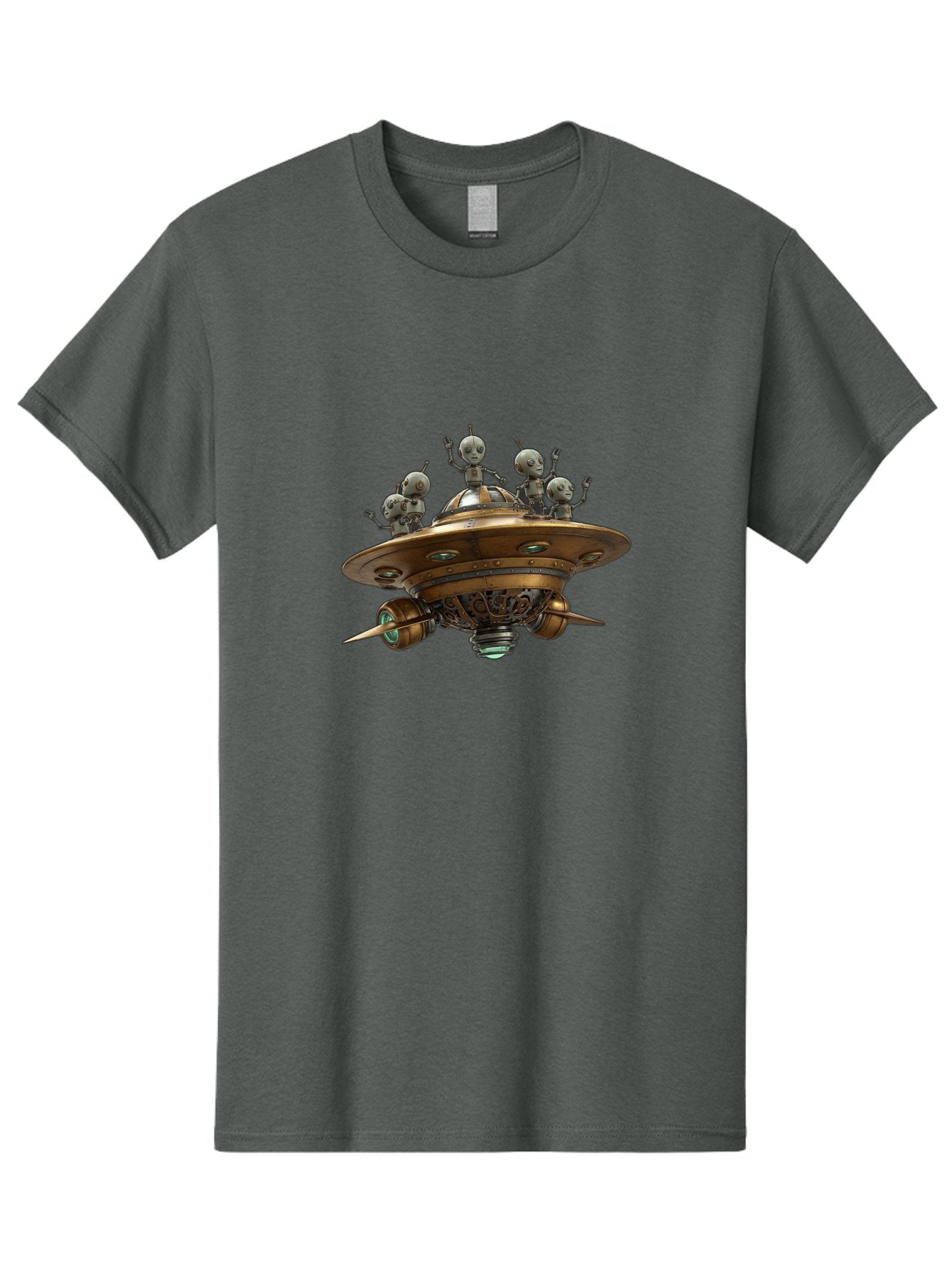 Alien-Ufo Men'S Graphic Tee, 100% Cotton, Comfortable Casual Summer Wear, Machine Washable, Flying Saucer, Extraterrestrial Life, Alien Spacecraft, Sci-Fi, Futuristic Technology, Silver Spaceship, Ufo Sighting, Alien Invasion, Robot Aliens Bab635 10