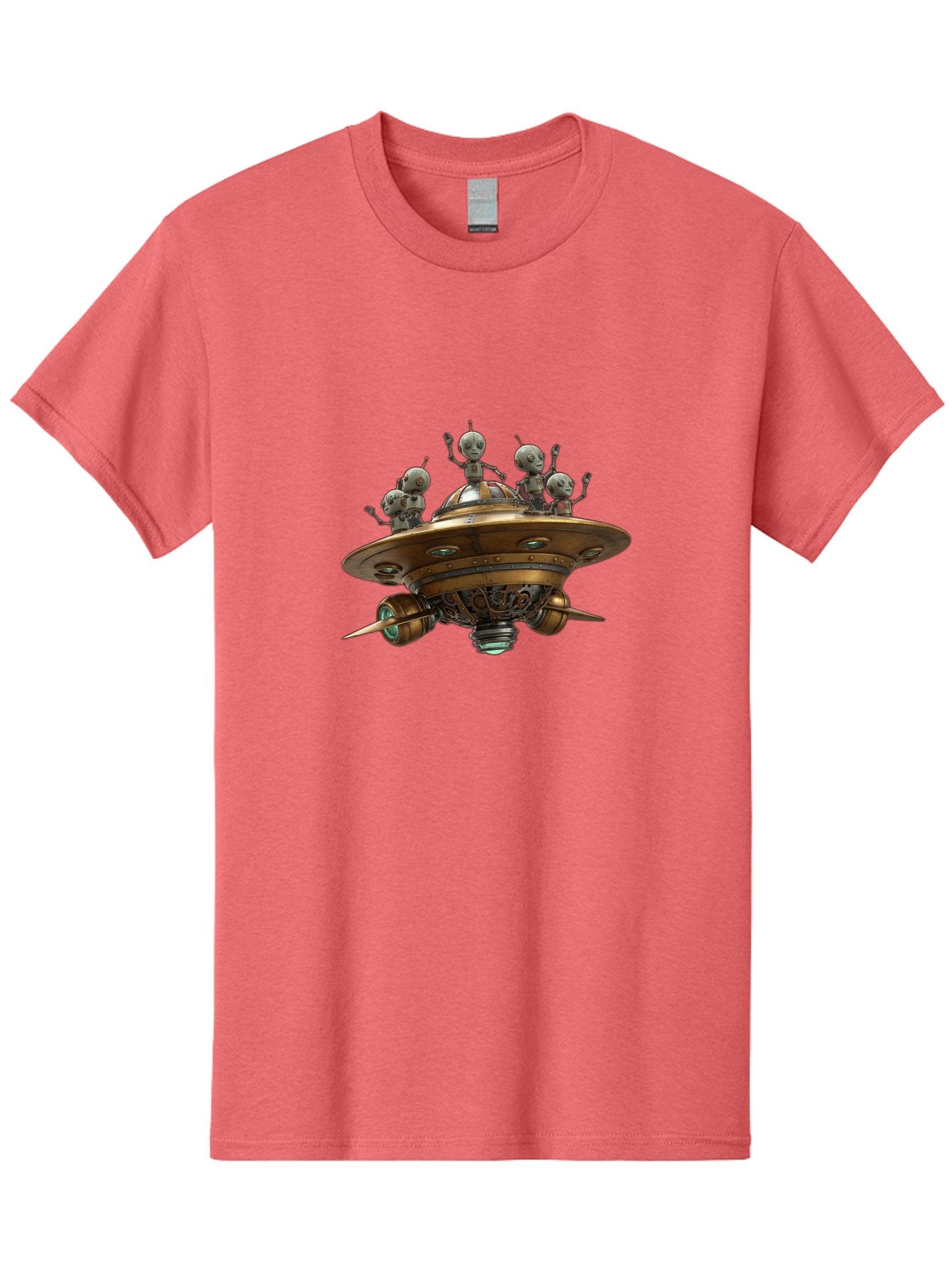 Alien-Ufo Men'S Graphic Tee, 100% Cotton, Comfortable Casual Summer Wear, Machine Washable, Flying Saucer, Extraterrestrial Life, Alien Spacecraft, Sci-Fi, Futuristic Technology, Silver Spaceship, Ufo Sighting, Alien Invasion, Robot Aliens Bab635 15