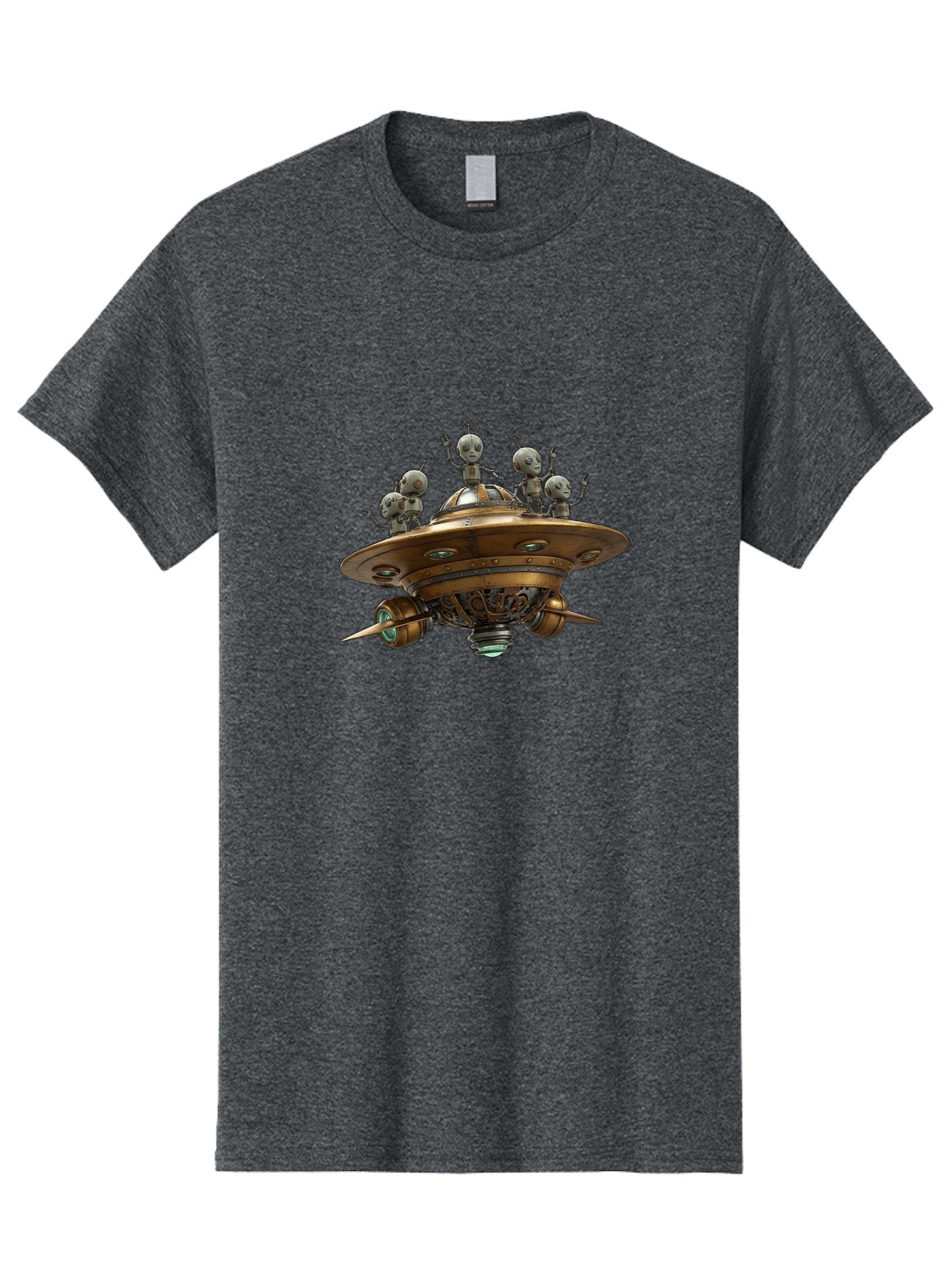 Alien-Ufo Men'S Graphic Tee, 100% Cotton, Comfortable Casual Summer Wear, Machine Washable, Flying Saucer, Extraterrestrial Life, Alien Spacecraft, Sci-Fi, Futuristic Technology, Silver Spaceship, Ufo Sighting, Alien Invasion, Robot Aliens Bab635 7