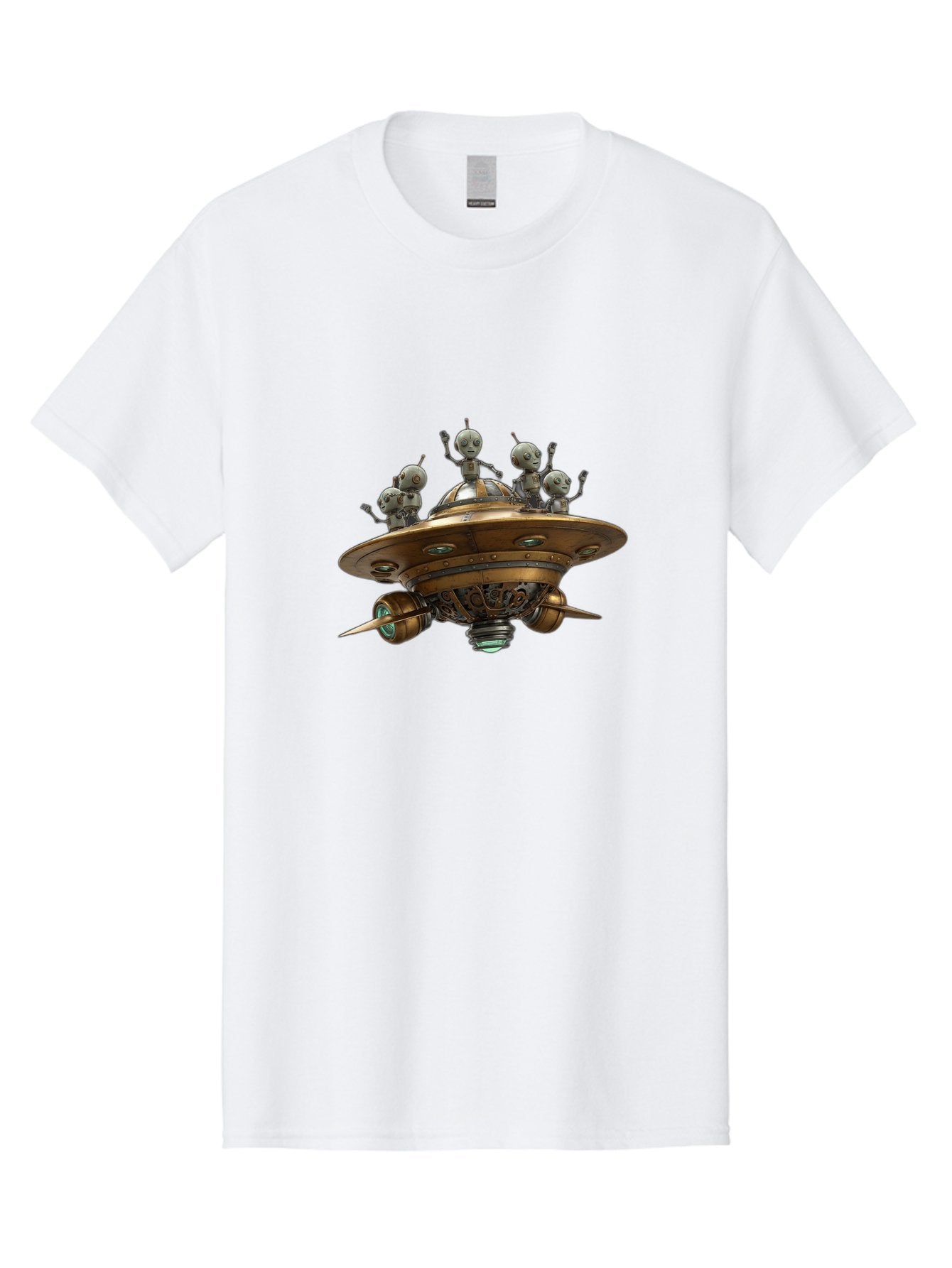 Alien-Ufo Men'S Graphic Tee, 100% Cotton, Comfortable Casual Summer Wear, Machine Washable, Flying Saucer, Extraterrestrial Life, Alien Spacecraft, Sci-Fi, Futuristic Technology, Silver Spaceship, Ufo Sighting, Alien Invasion, Robot Aliens Bab635 12