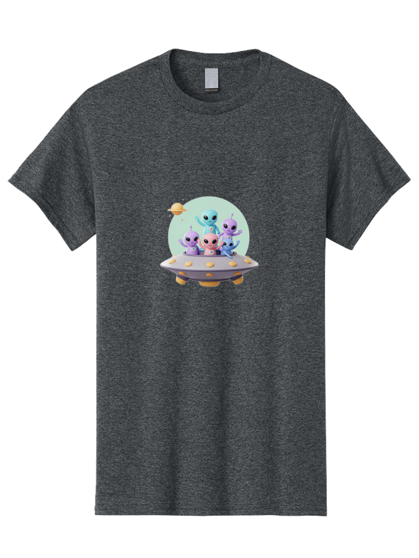 Aliens-In-Ufo Men'S Graphic Tee, 100% Cotton, Comfortable Casual Summer Wear, Machine Washable, Aliens In Ufo, Cartoon Characters, Science Fiction, Extraterrestrial Life, Ufo Sighting, Alien Invasion, Space Travel, Fantastical Creatures, Bab637 6
