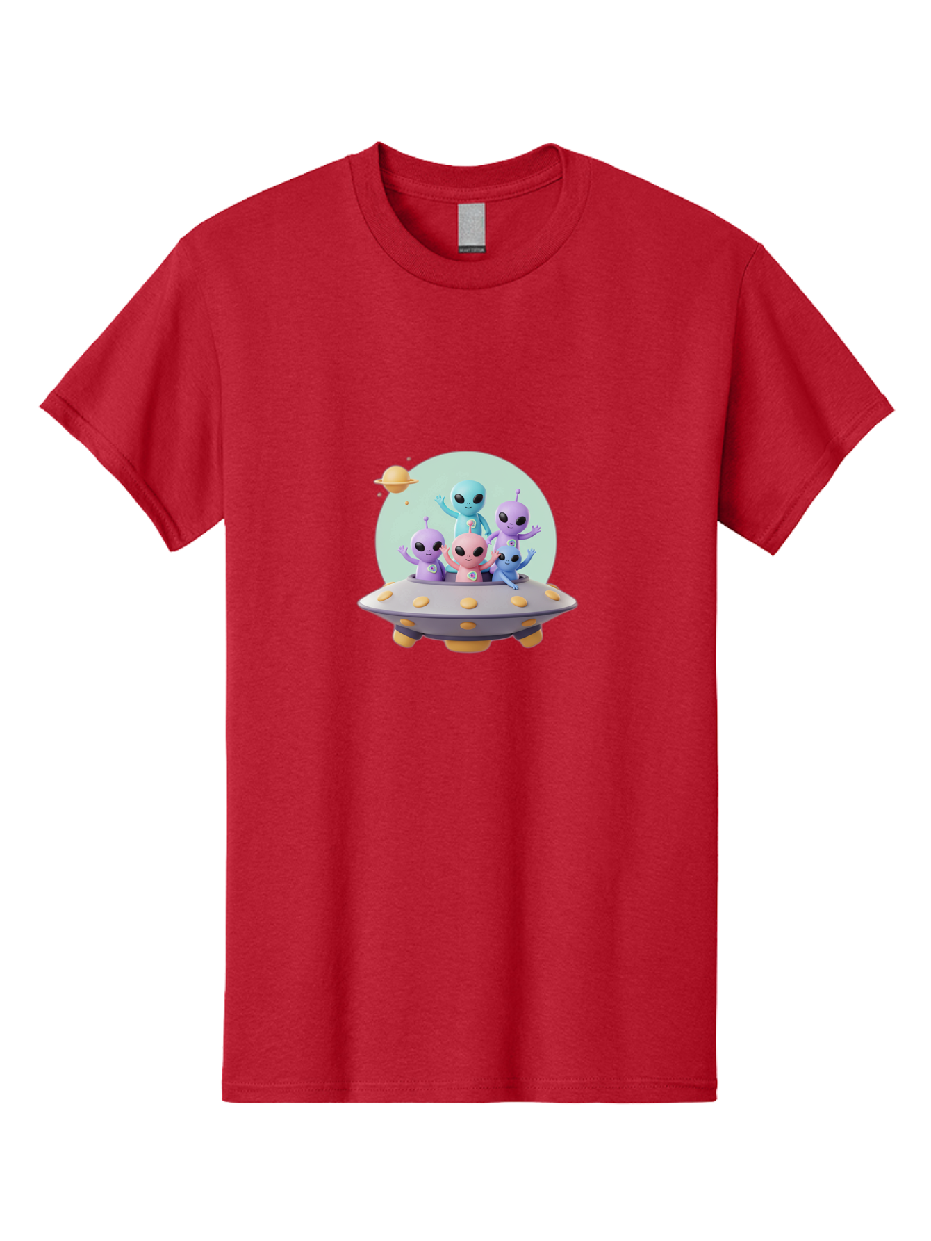 Aliens-In-Ufo Men'S Graphic Tee, 100% Cotton, Comfortable Casual Summer Wear, Machine Washable, Aliens In Ufo, Cartoon Characters, Science Fiction, Extraterrestrial Life, Ufo Sighting, Alien Invasion, Space Travel, Fantastical Creatures, Bab637 10